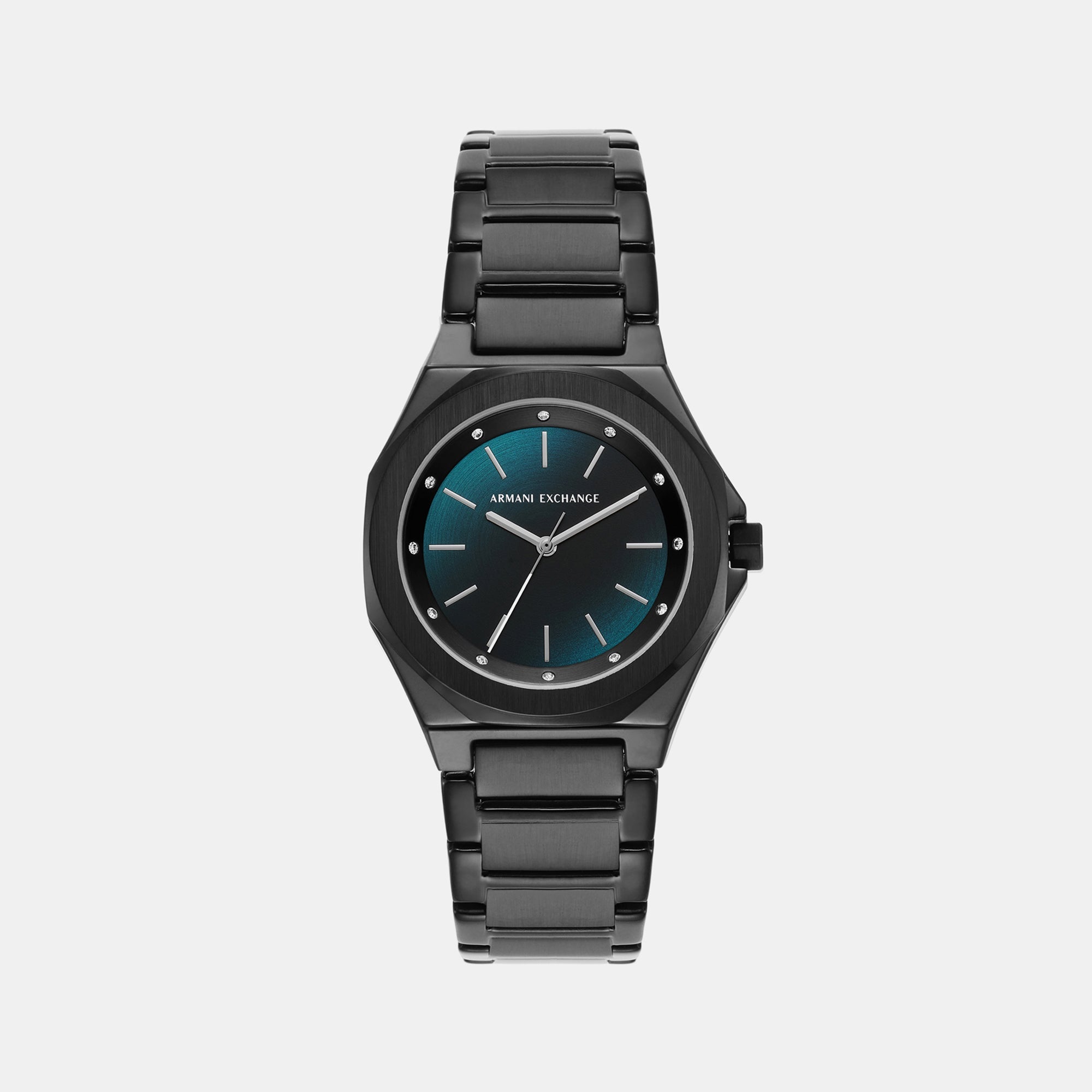 Armani Exchange Andrea Women Quartz Blue Dial Analog Stainless Steel Watch AX4609