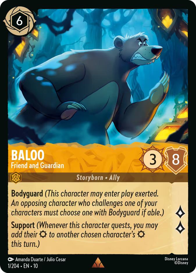 Lorcana Baloo - Friend and Guardian - 1/204 [Whispers in the Well] [Non-Foil]