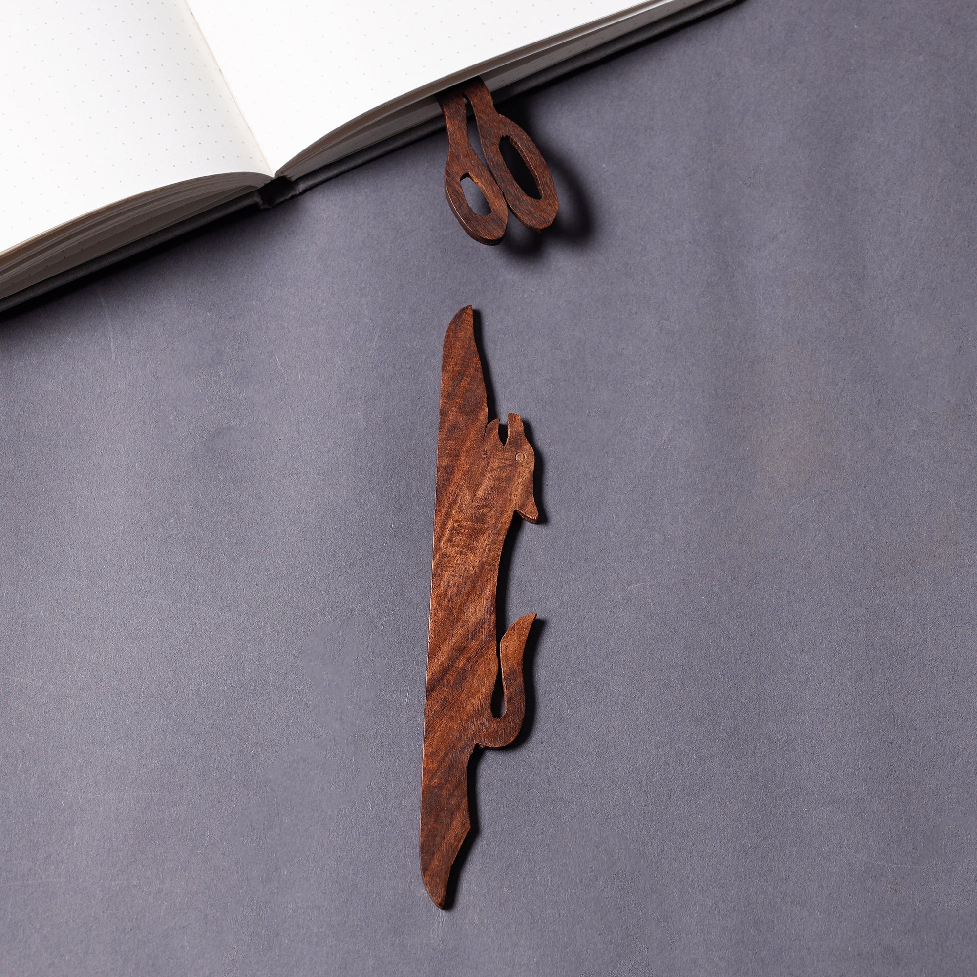 ITOKRI CRAFTS INITIATIVE Bijnor Hand Carved Sheesham Wood Bookmark