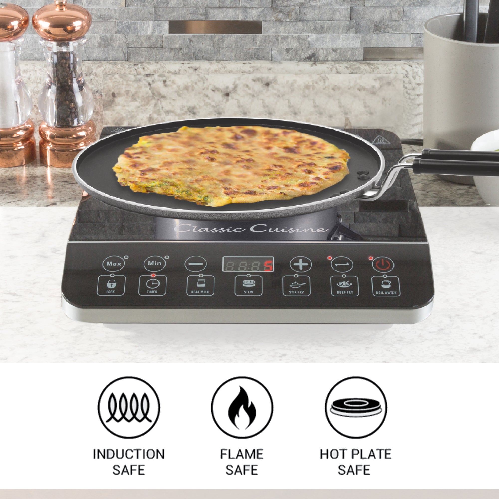 Flat Dosa Tawa Blackpearl (Milton Procook) – Grey - view 2