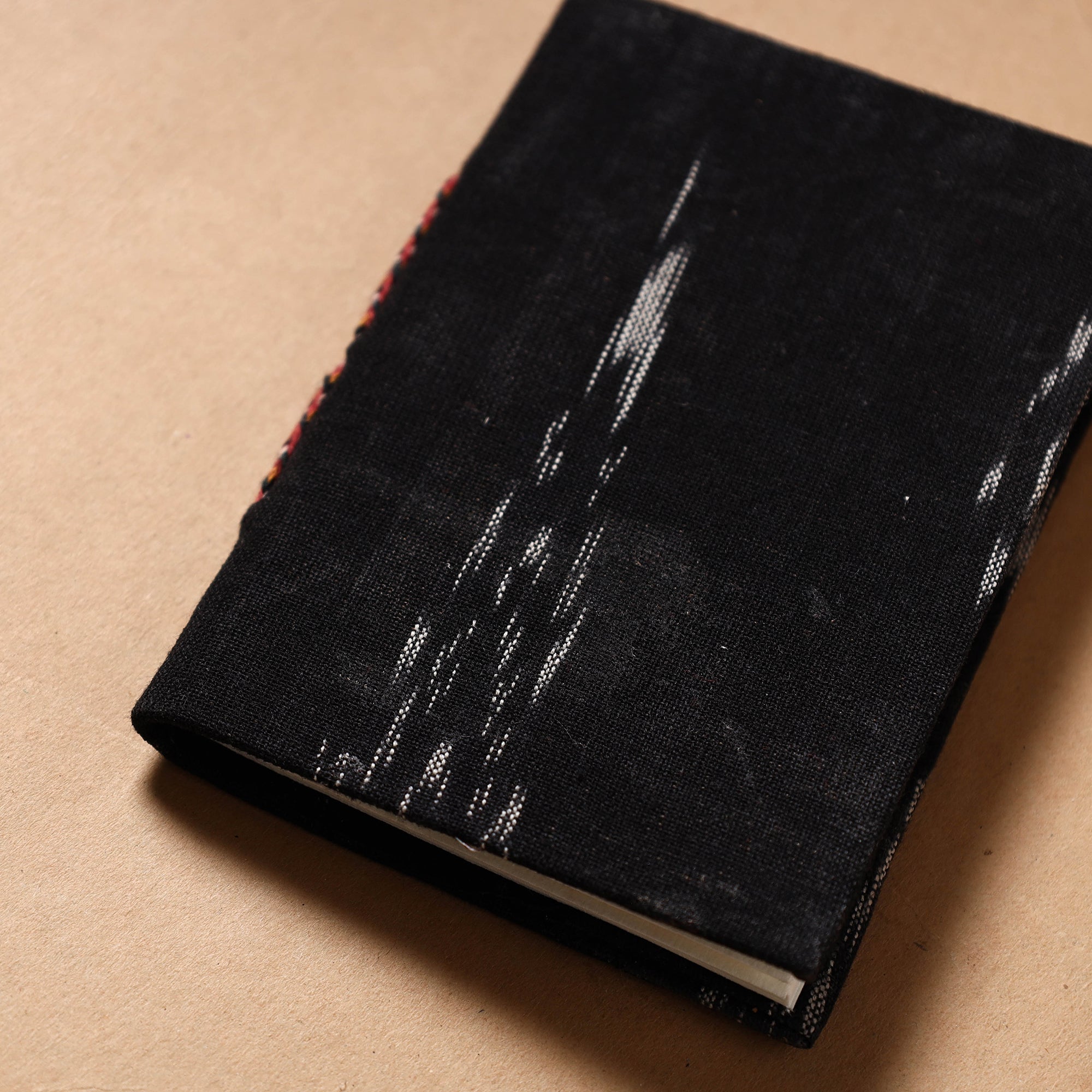 CHUTNEY CRAFT STUDIO Black - Ikat Fabric Cover Handmade Paper Notebook (5 x 3.5 in) - view 2