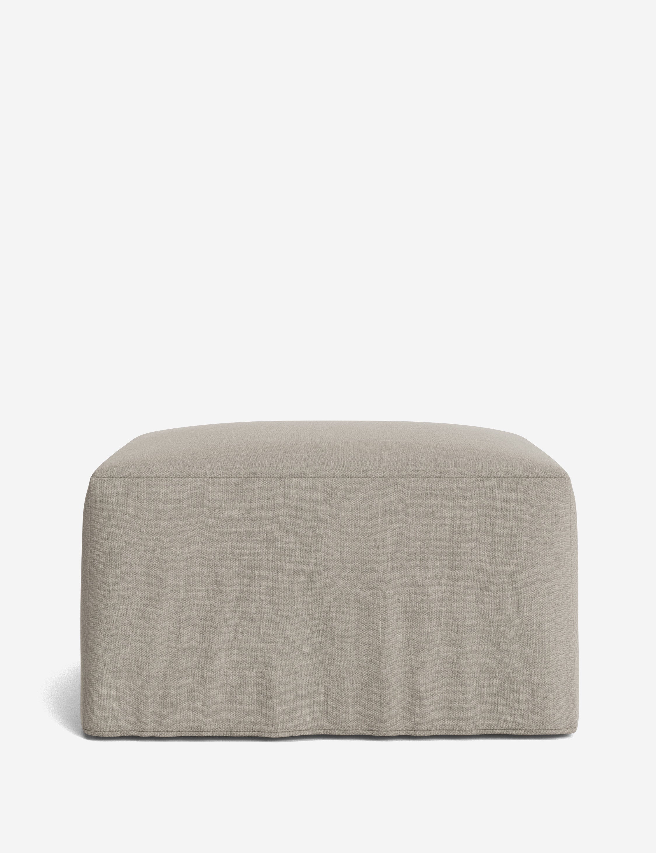 Lulu and Georgia Portola Slipcover Ottoman - view 45