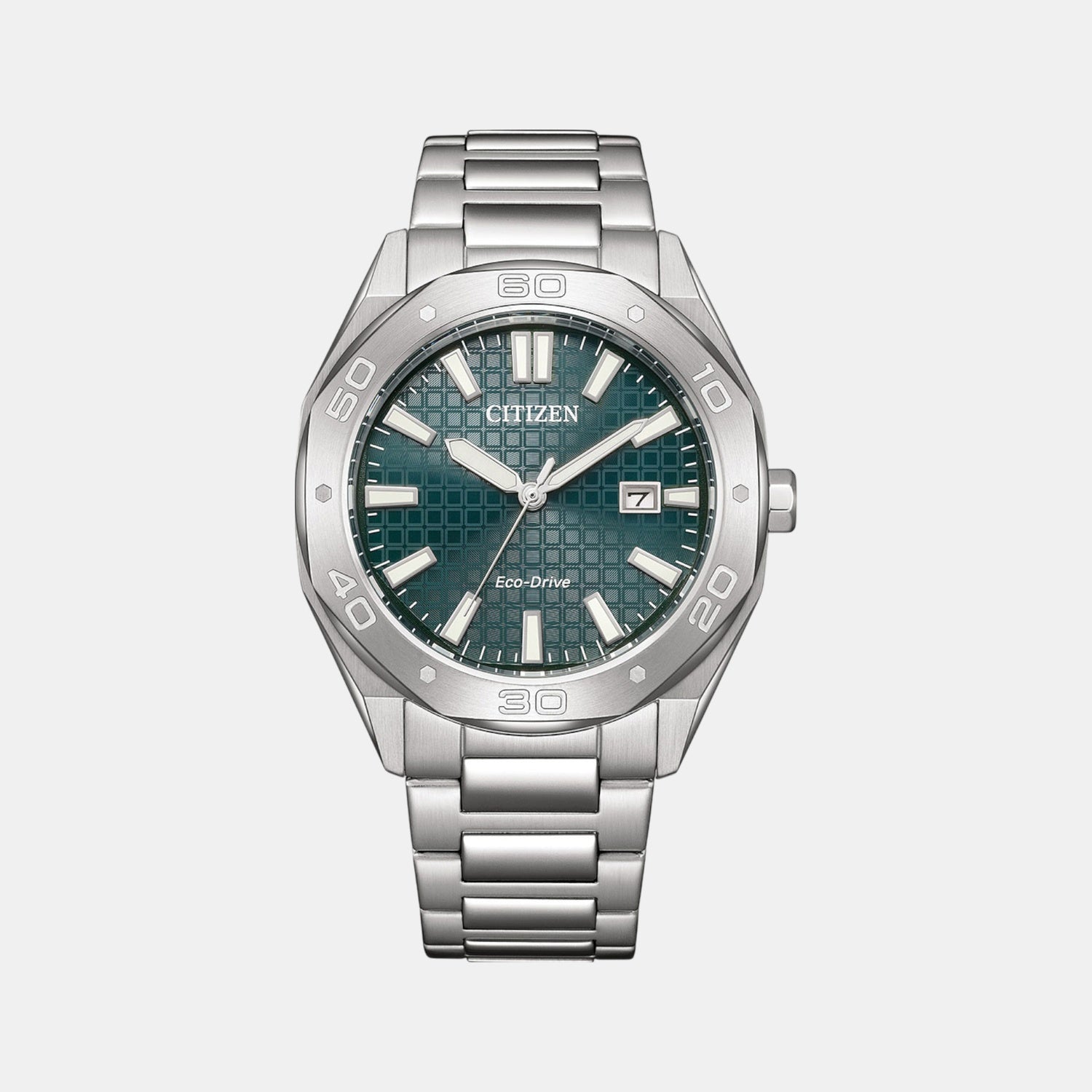 Citizen Eco-Drive Men Eco-Drive Green Dial Analog Stainless Steel Watch BM7630-80X