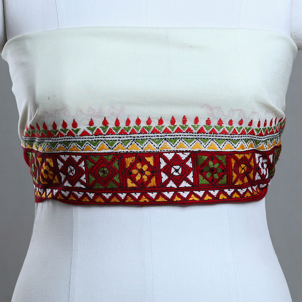 KHUSHBASH - HAPPY LOOM OF EAST Bengal Kantha Embroidery Cotton Blouse Piece 18 - view 2