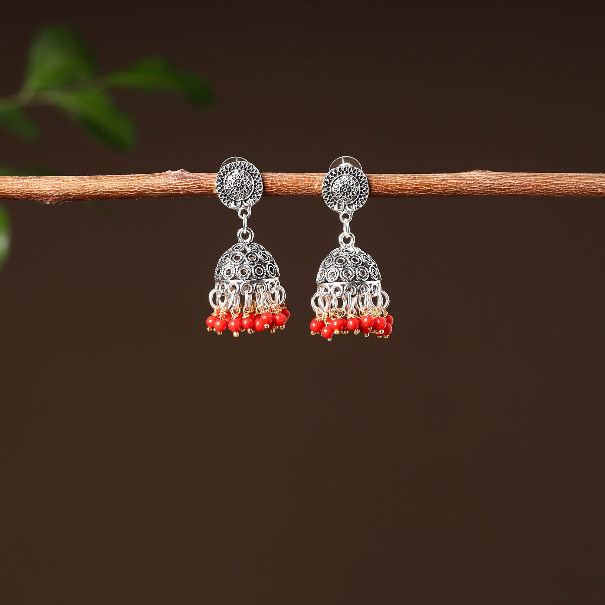 JALPARI Aadhya Handcrafted GS Beaded Jhumki Earrings