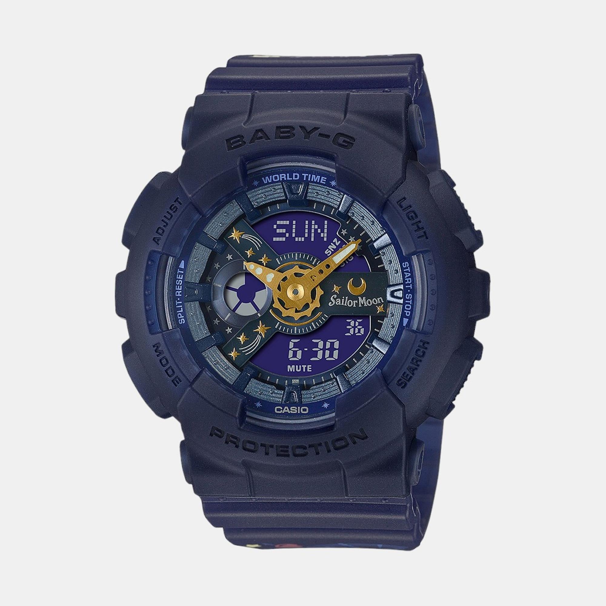 Casio Baby-G Women Quartz Blue Dial Analog-Digital Resin Watch B227