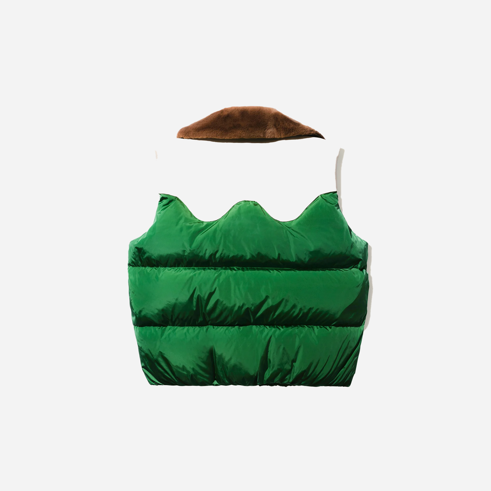 Golf Le Fleur Leather Puffer Vest – Green - view 2