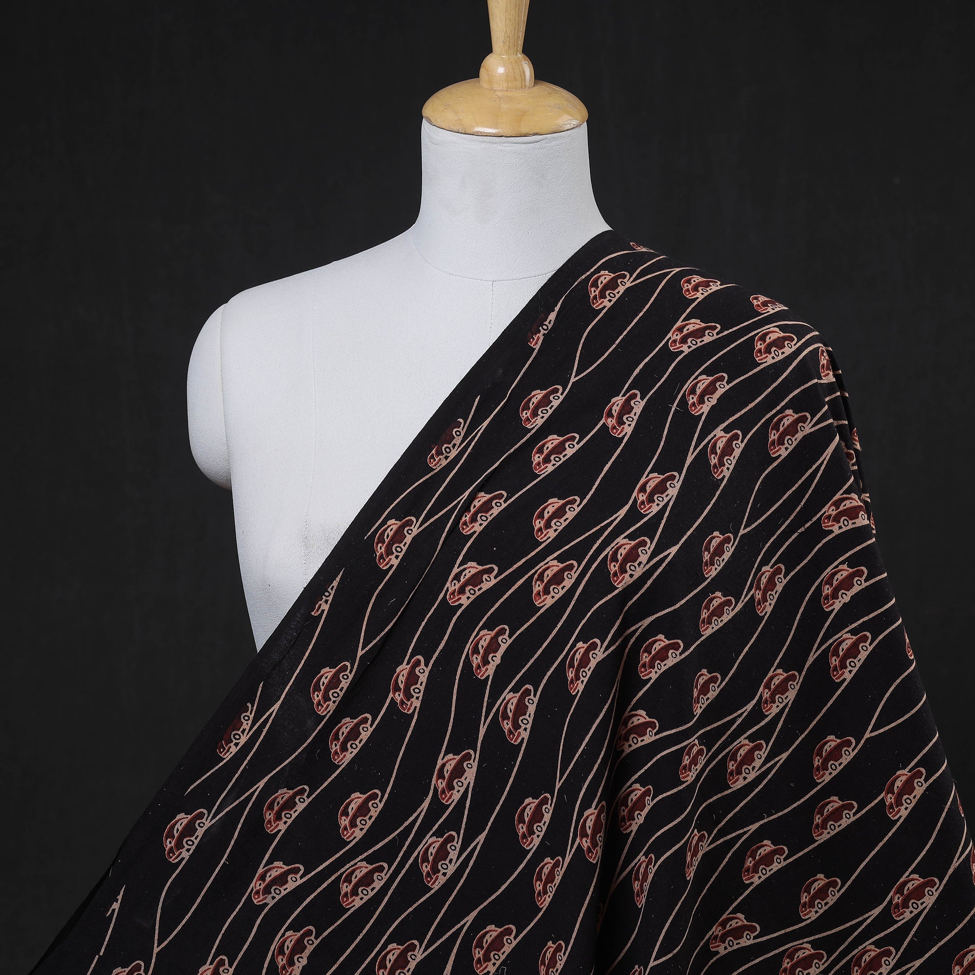 BINDAAS UNLIMITED Black - Bindaas Hand Block Printed Cotton Fabric