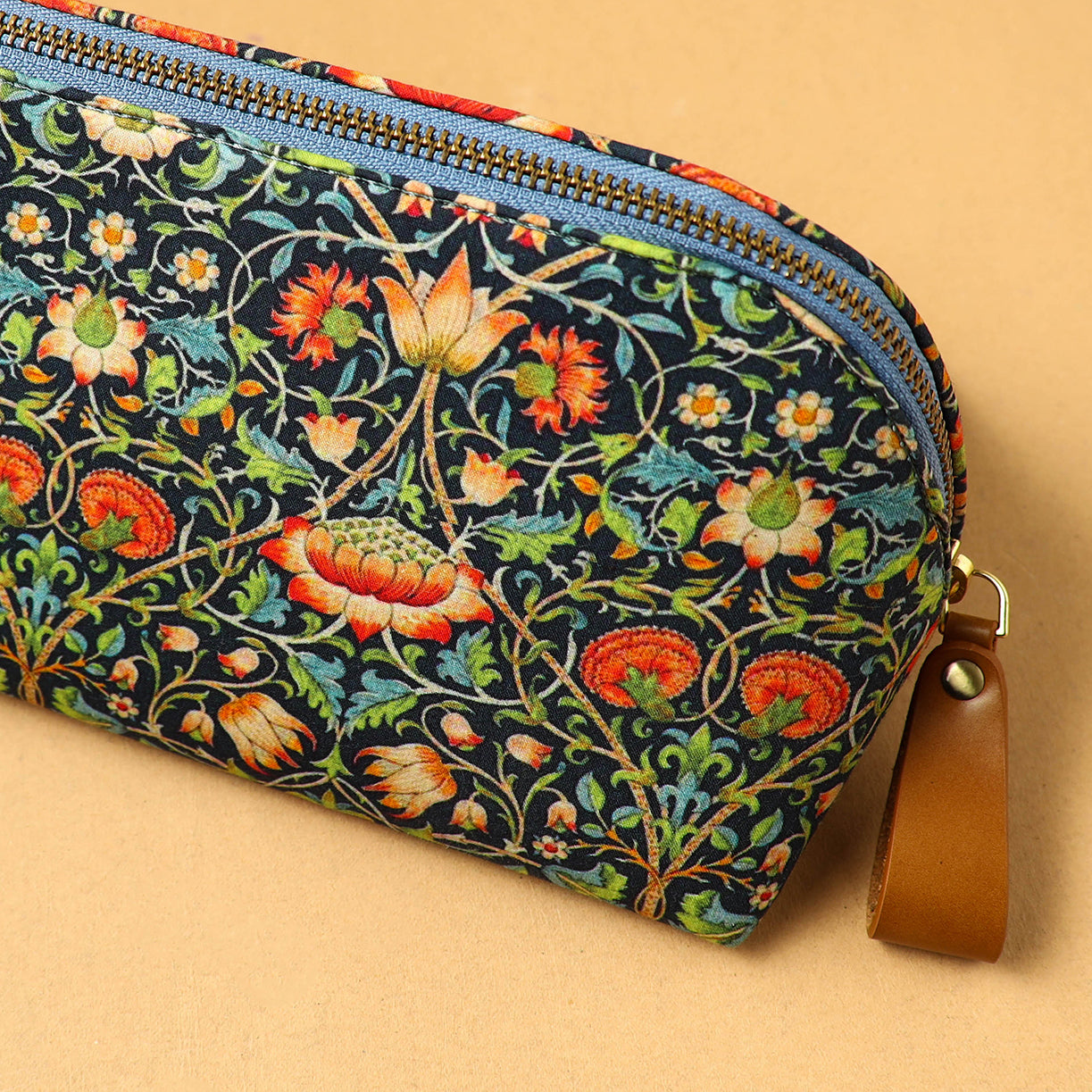 SUKRITI INPRINT Black - Floral Print Handcrafted Multipurpose Toiletry Pouch 48 - view 2