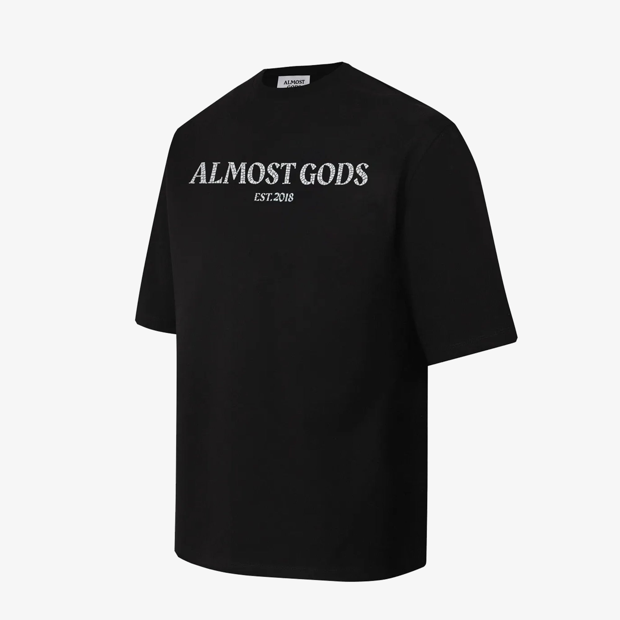 Almost Gods | Cracked Logo Relaxed Tee { Black - view 2