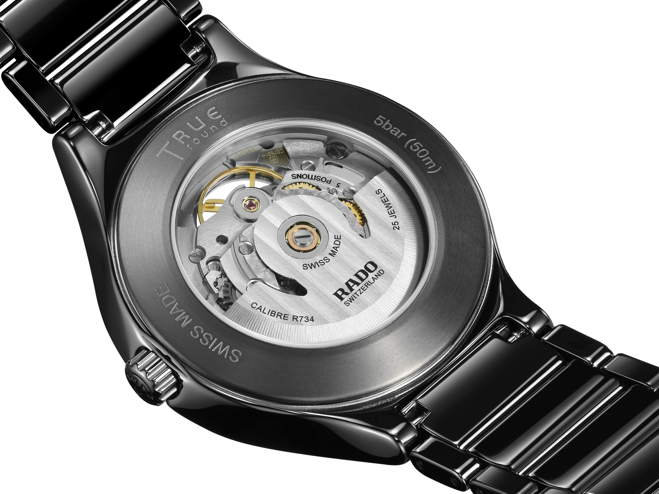 Rado True Round Automatic Open Heart Black Dial Unisex 40MM - view 3