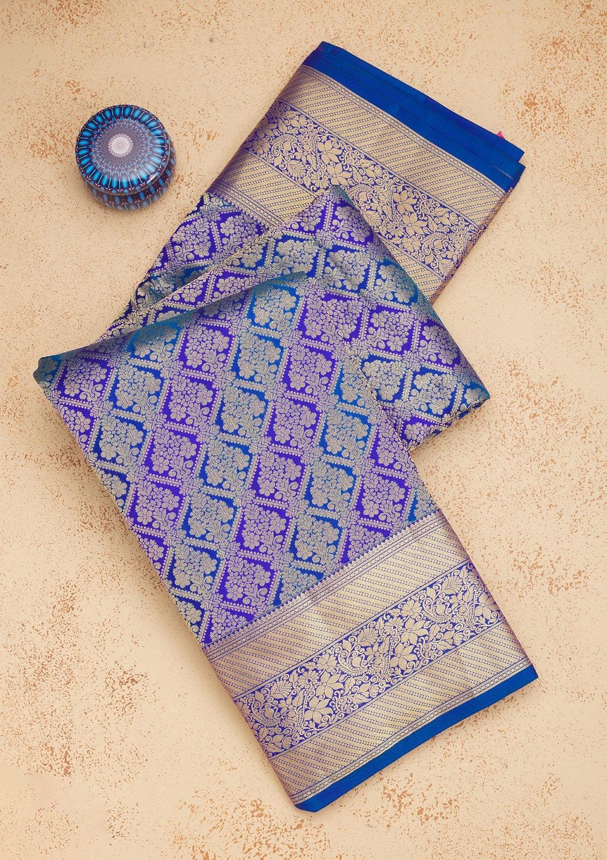 Koskii Purple Zariwork Pure Silk Saree – Women's