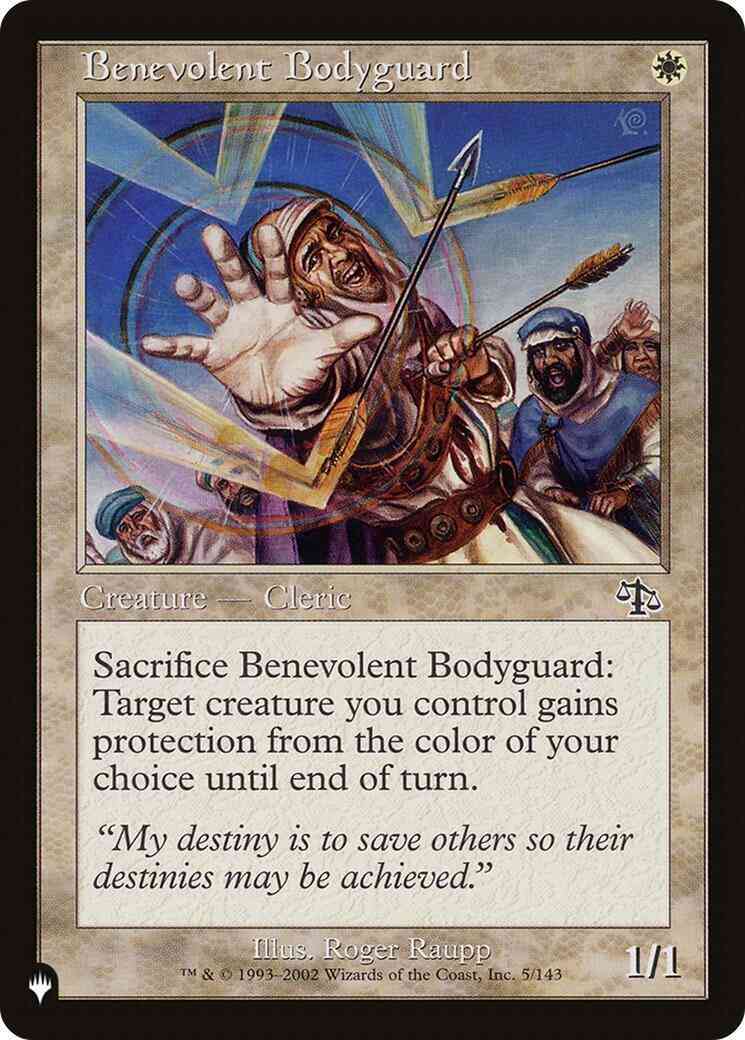 Benevolent bodyguard jud-5 – Magic Benevolent Bodyguard [JUD-5] [The List] [Non-Foil]