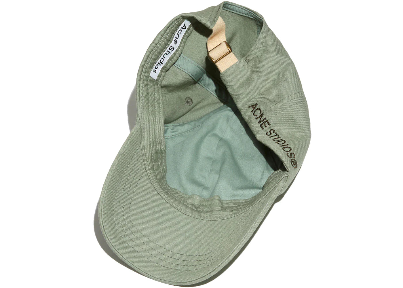 Acne Studios Cotton Baseball Cap Sage Green - view 2