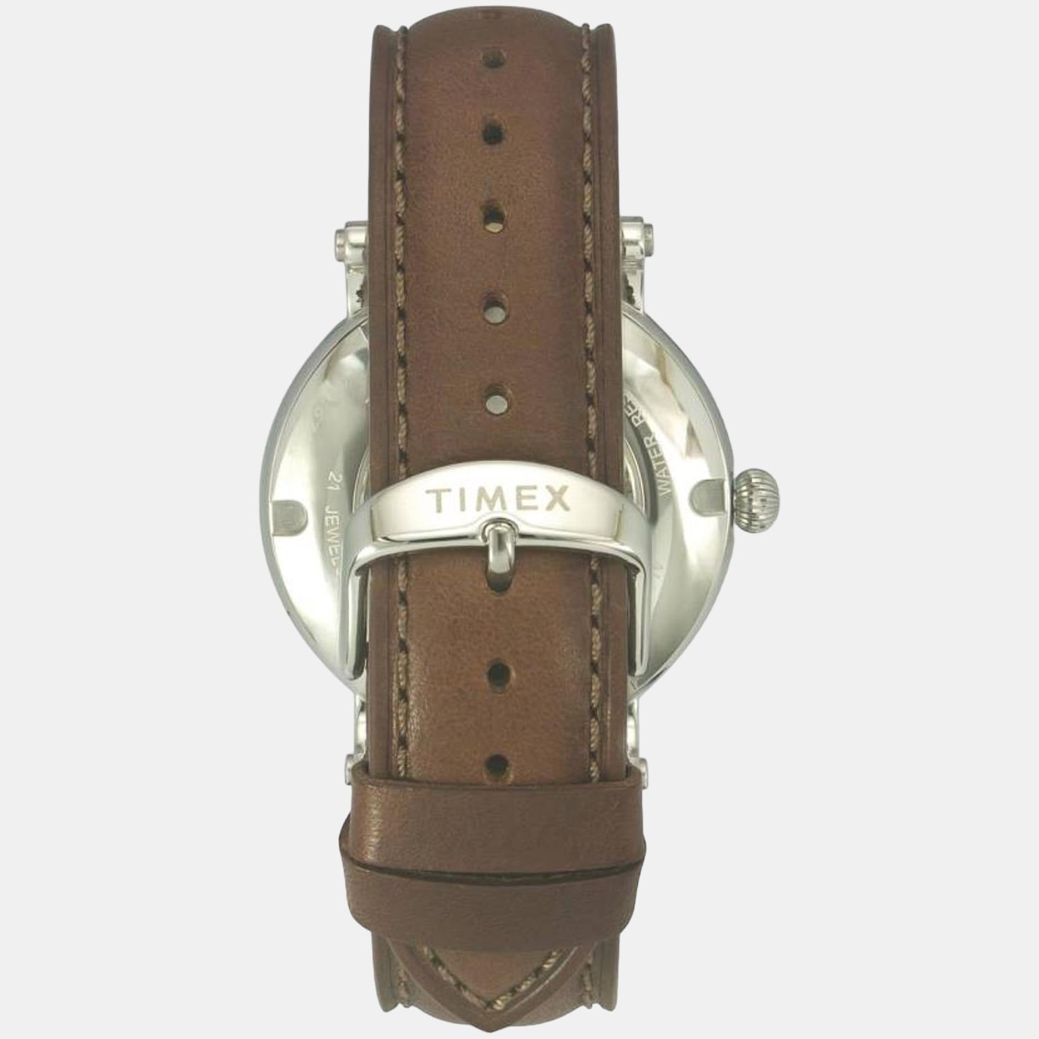 Timex E Class Men Automatic Green Dial Analog Leather Watch TWEG16717 - view 5