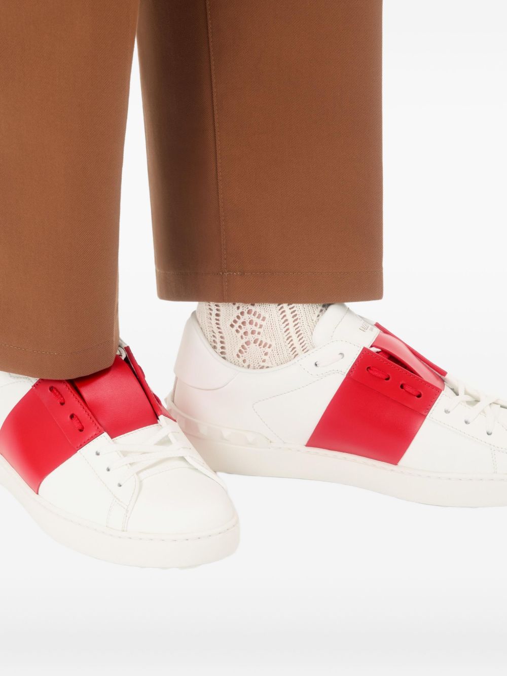 Valentino Garavani open calfskin sneakers – Calf Leather 100% - view 2