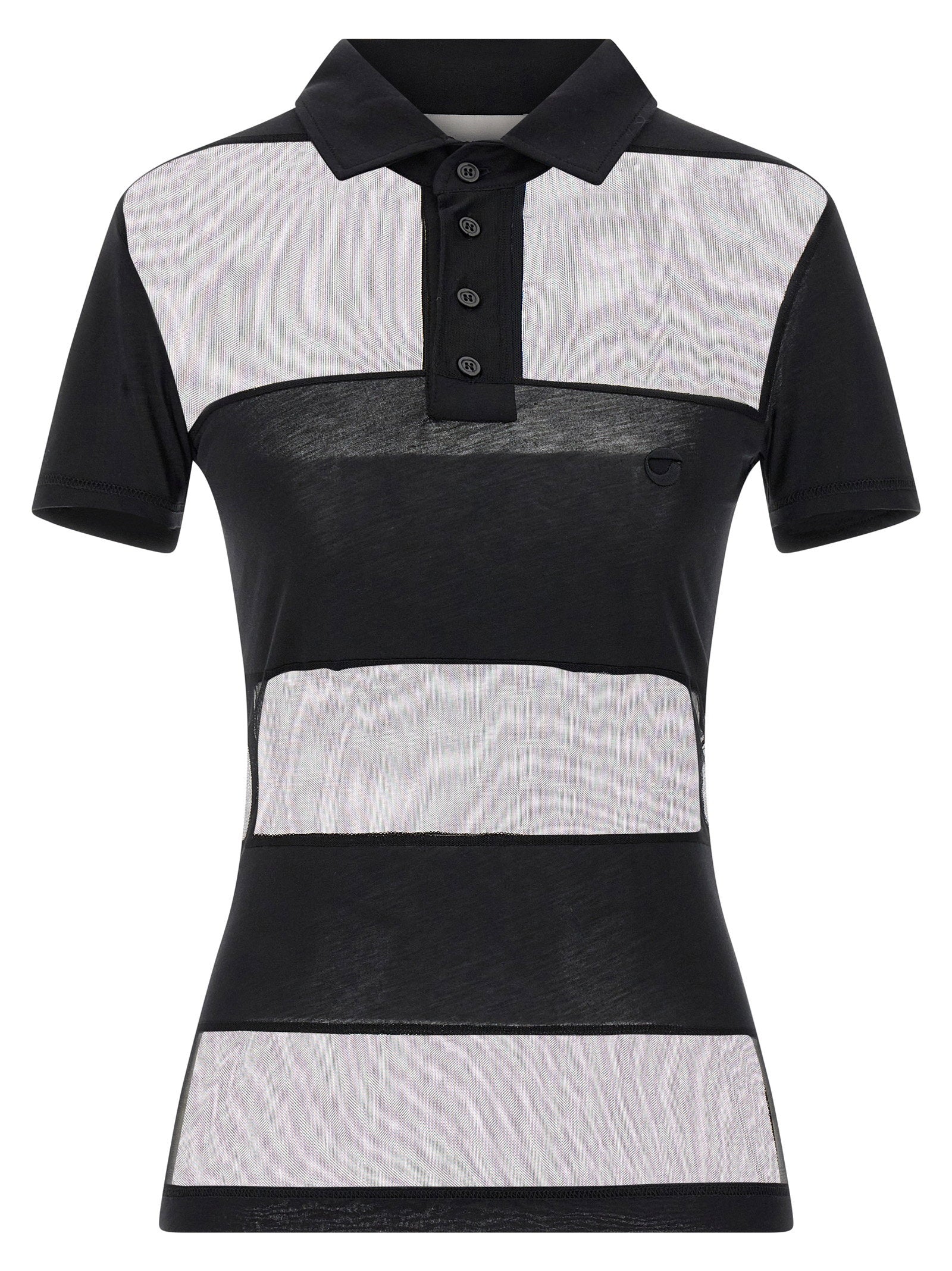 Striped polo shirt – Coperni ‘sheer Striped’ Polo Shirt