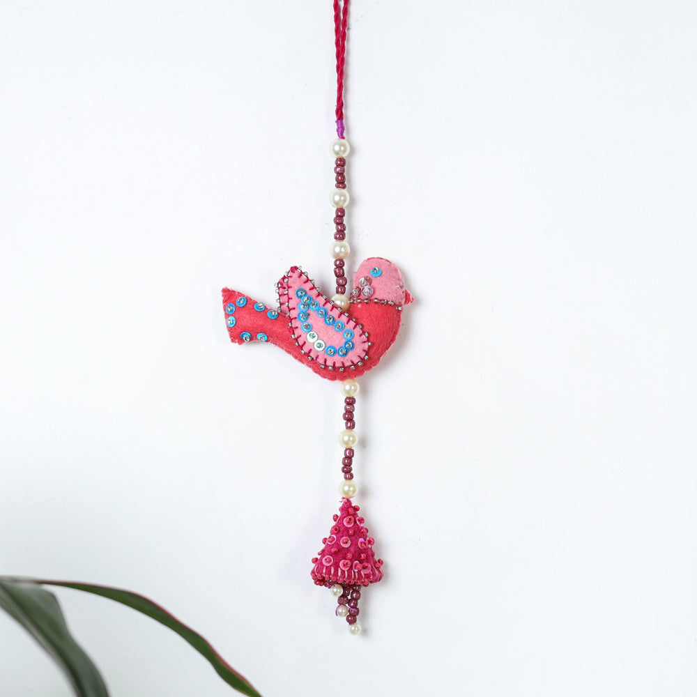 Felt beadwork wall – WITH LOVE BY KANIKA Bird - Handmade Felt & Beadwork Wall Hanging