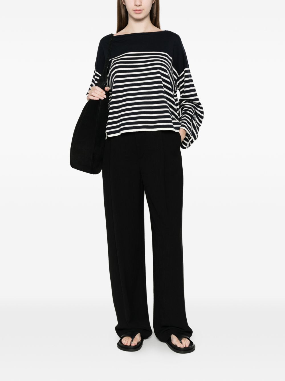 Ct Plage Striped cotton sweater – Cotton 95%, Cashmere 5% - view 4