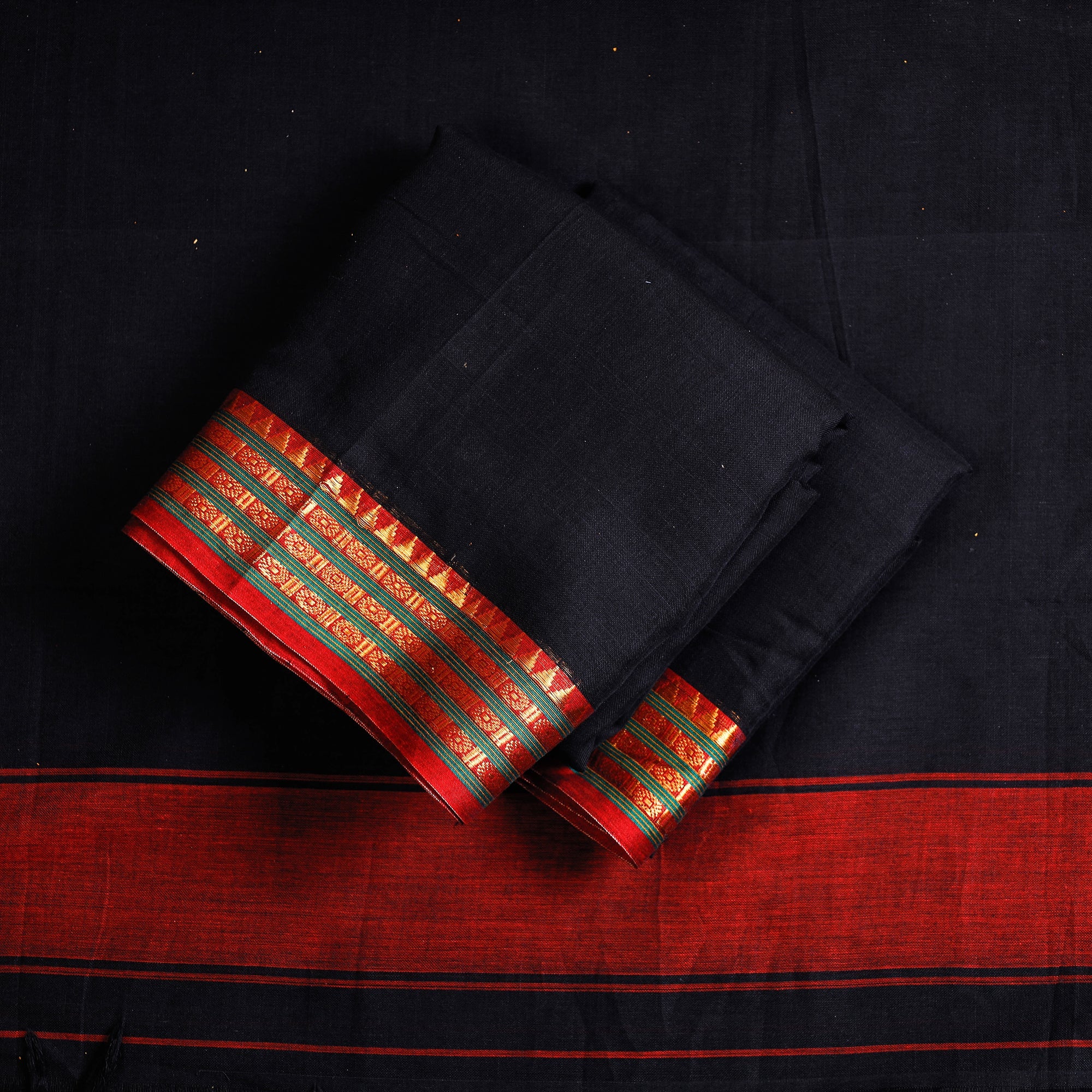 SOUTH KARGHA Black - 3pc Cotton Dharwad Dress Material 04 - view 2
