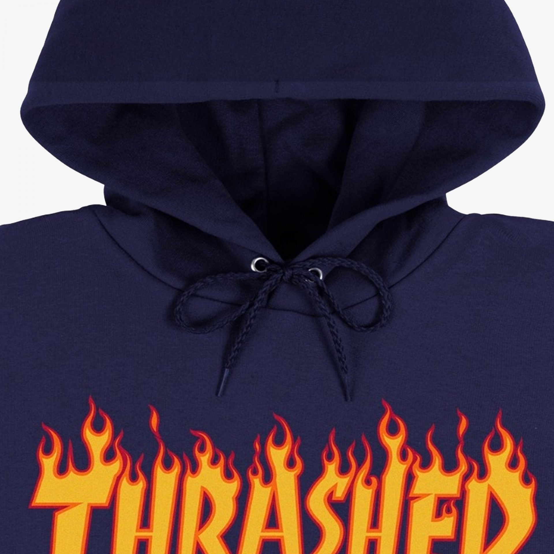 Thrasher | FLAME HOODIE { NAVY