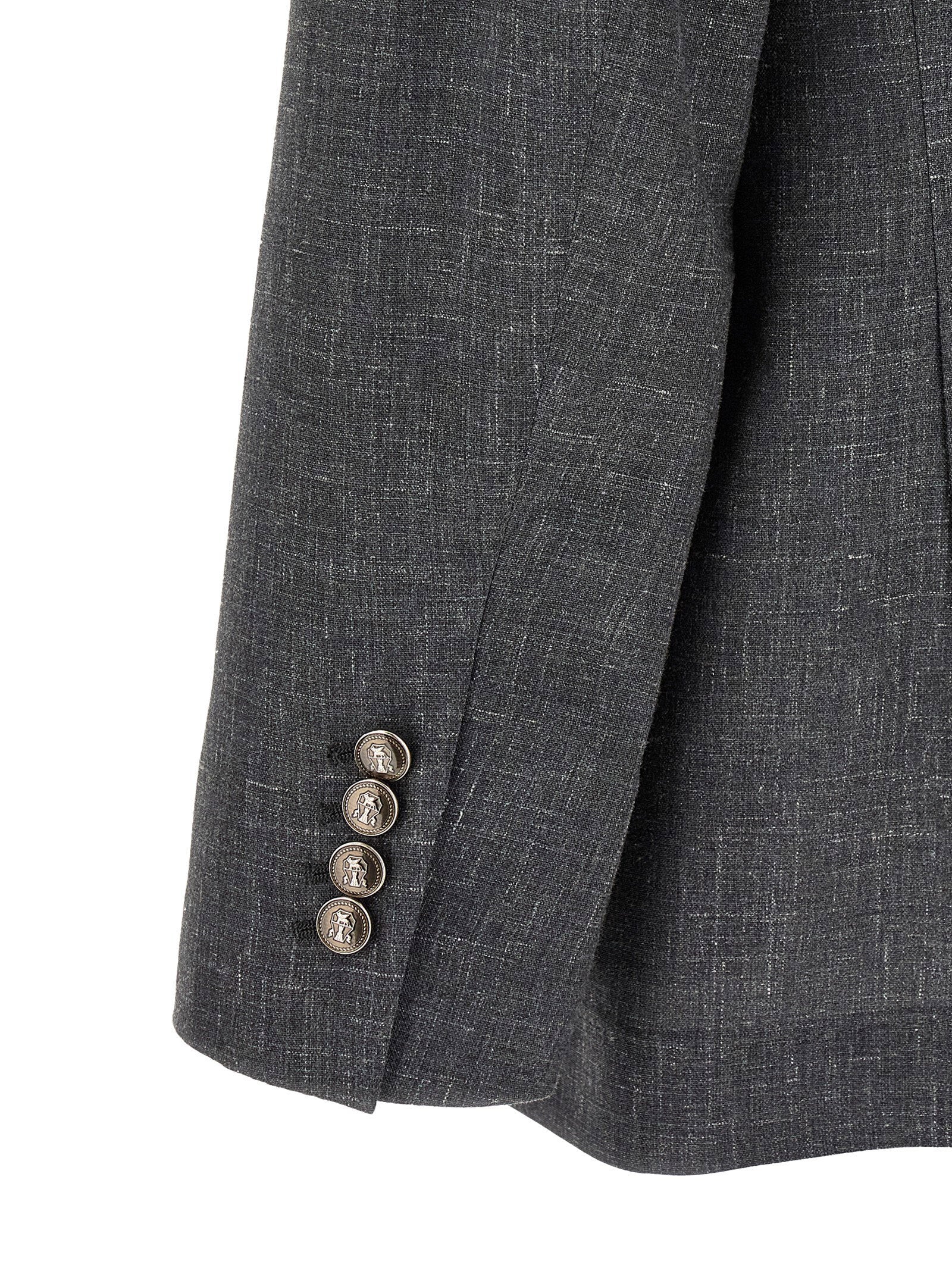 Brunello Cucinelli Blazer Flamed Canvas Blazer - view 4