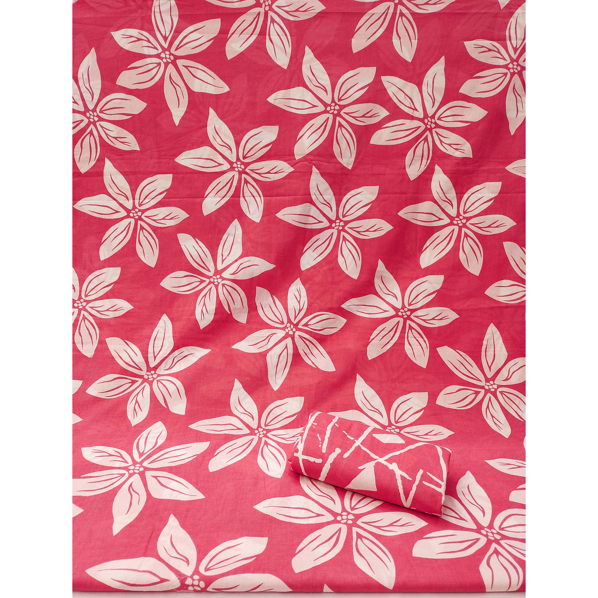 Peachmode Gajari Pink Floral Printed Pure Cotton Dress Material - view 3