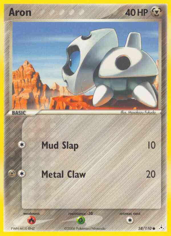 Common ex13-58 reverse – Pokémon Aron - 58/110 - Common [ex13-58] [Reverse Holo]