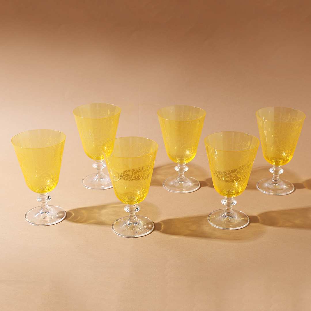 Wonderchef Modena Water Glass Yellow 350 ml (Set of 6) - view 8