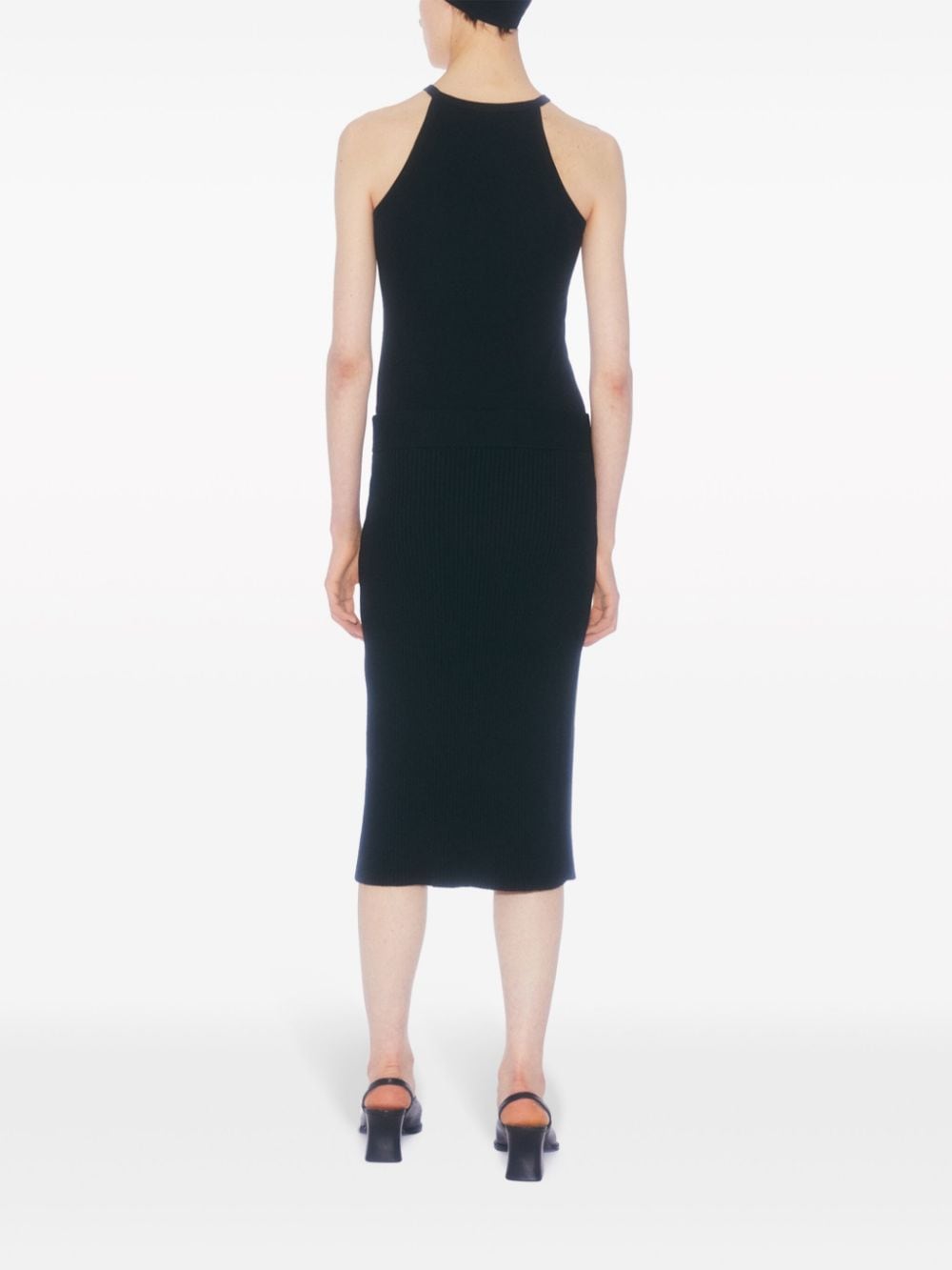 Filippa K Conscious Criteria page Cable knit asymmetrical skirt - view 2