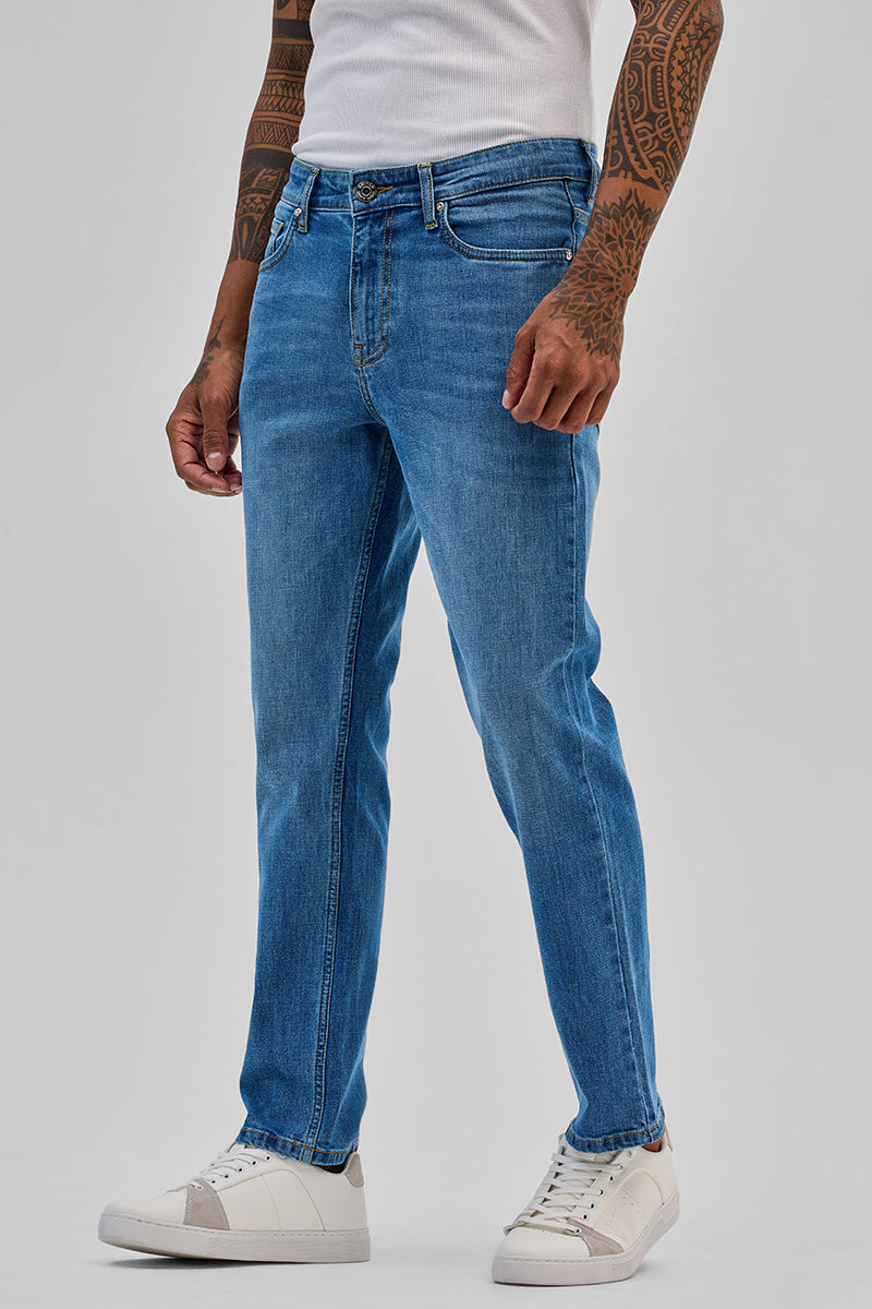 SNITCH Light Blue Regular Fit Jeans - view 3