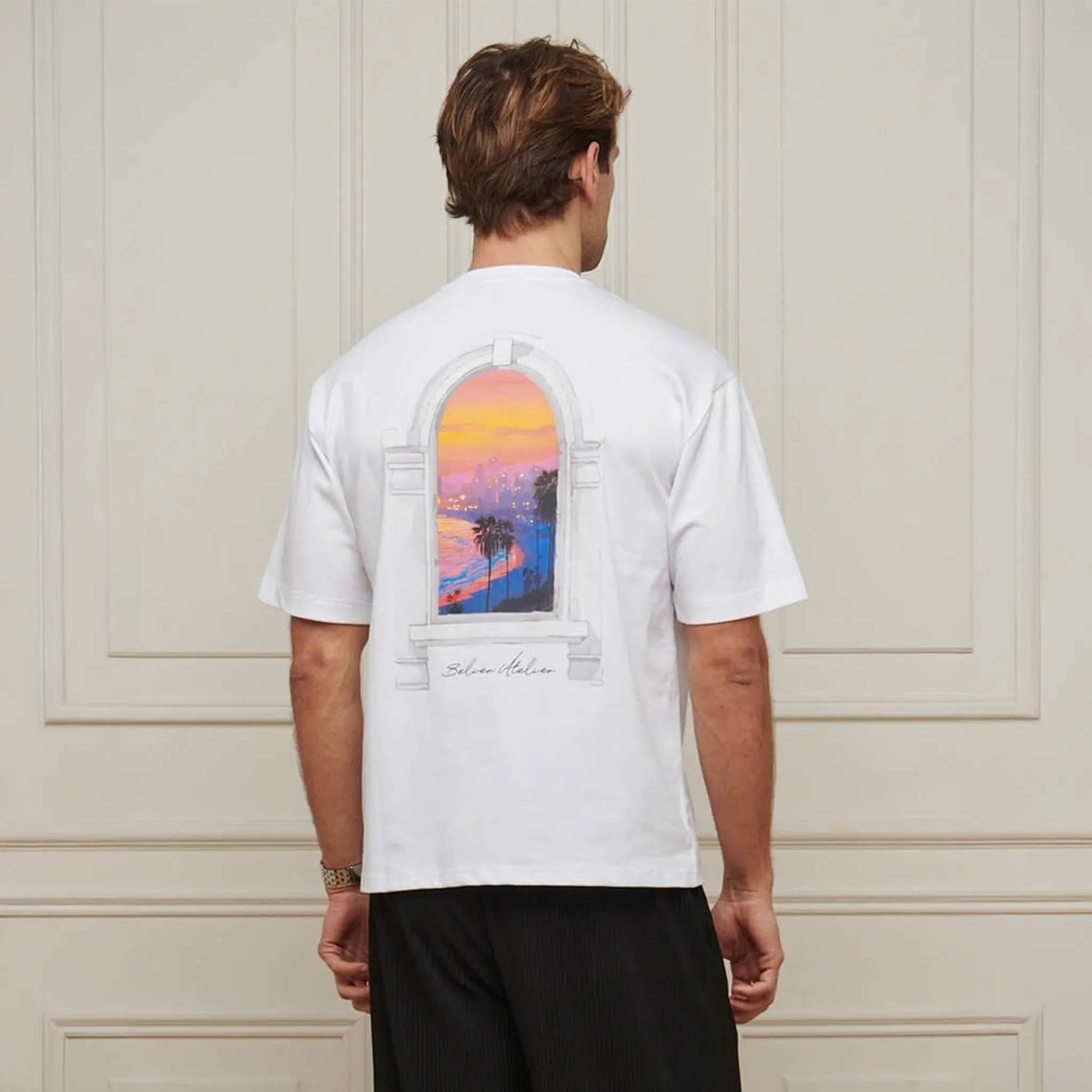Belier Miami Sunset Arch White T Shirt - view 2