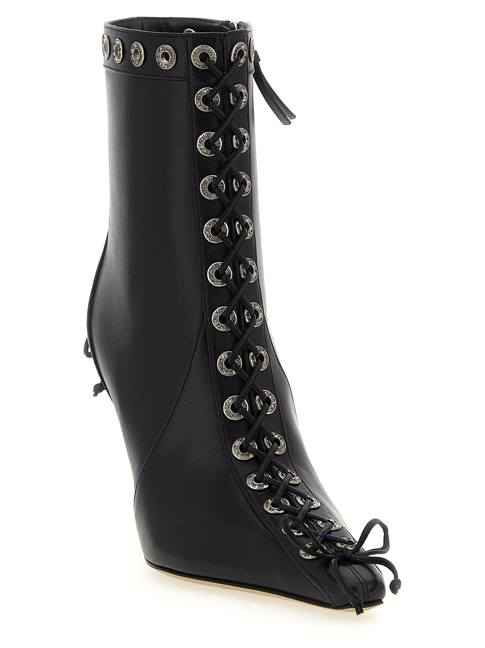 Mach & Mach Crystalized Corset Ankle Boots - view 2