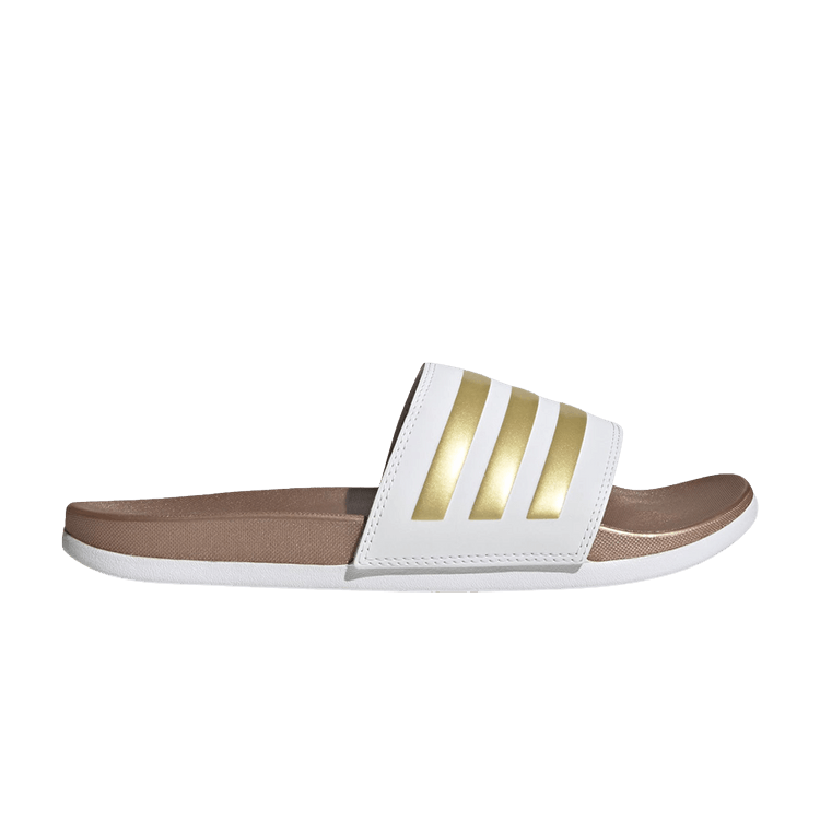 Yeezy adidas Adilette Comfort Slides Cloud White Matte Gold