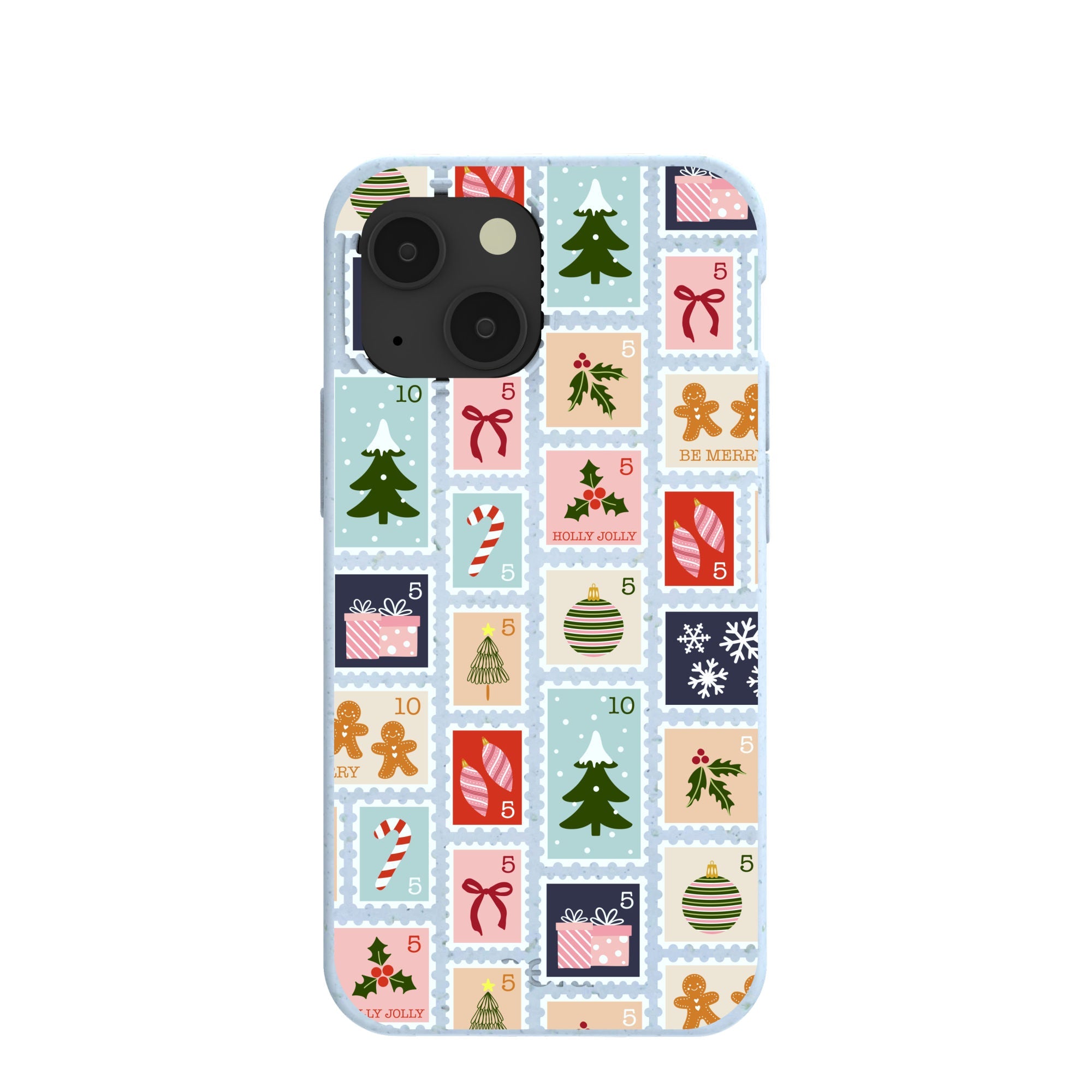 Pela Case Powder Blue Noel Stamps iPhone 13 Mini Case