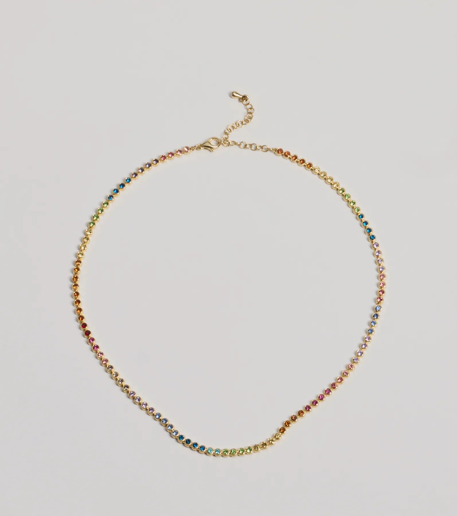 Windsor Vibrant Charm Multicolored Glass Gemstone Necklace
