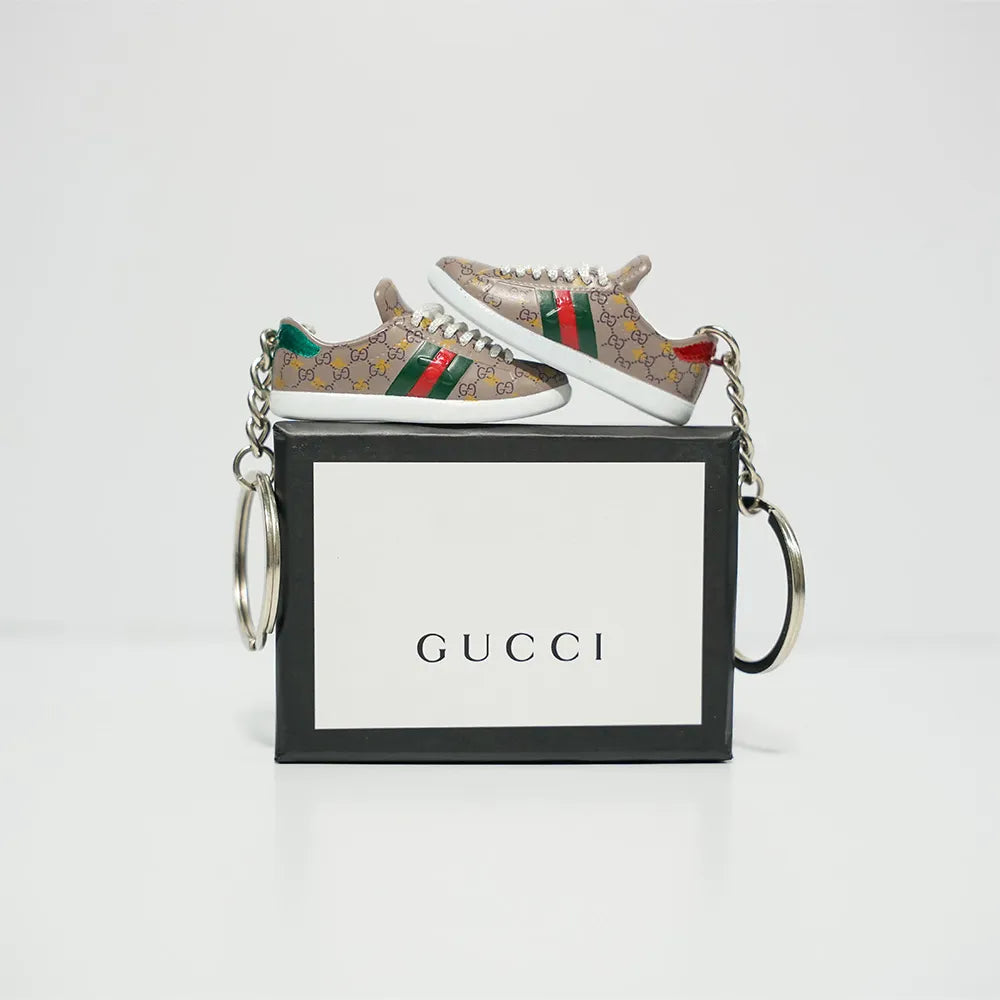 Kicks Machine 3D Sneaker Keychain With Box - Gucci Brown