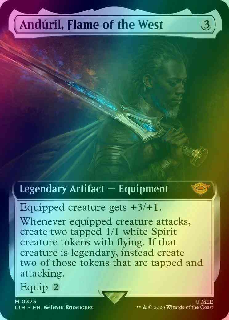 West 375 extended – Magic Andúril, Flame of the West [375] [Extended Art] [The Lord of the Rings: Tales of Middle-earth] [Foil]