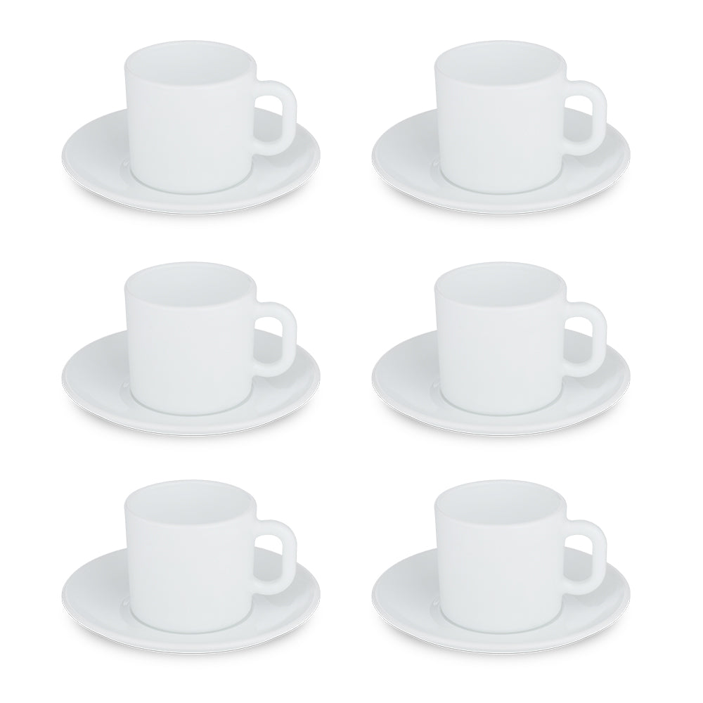 My Borosil Larah By Borosil White Mug n Saucer Set