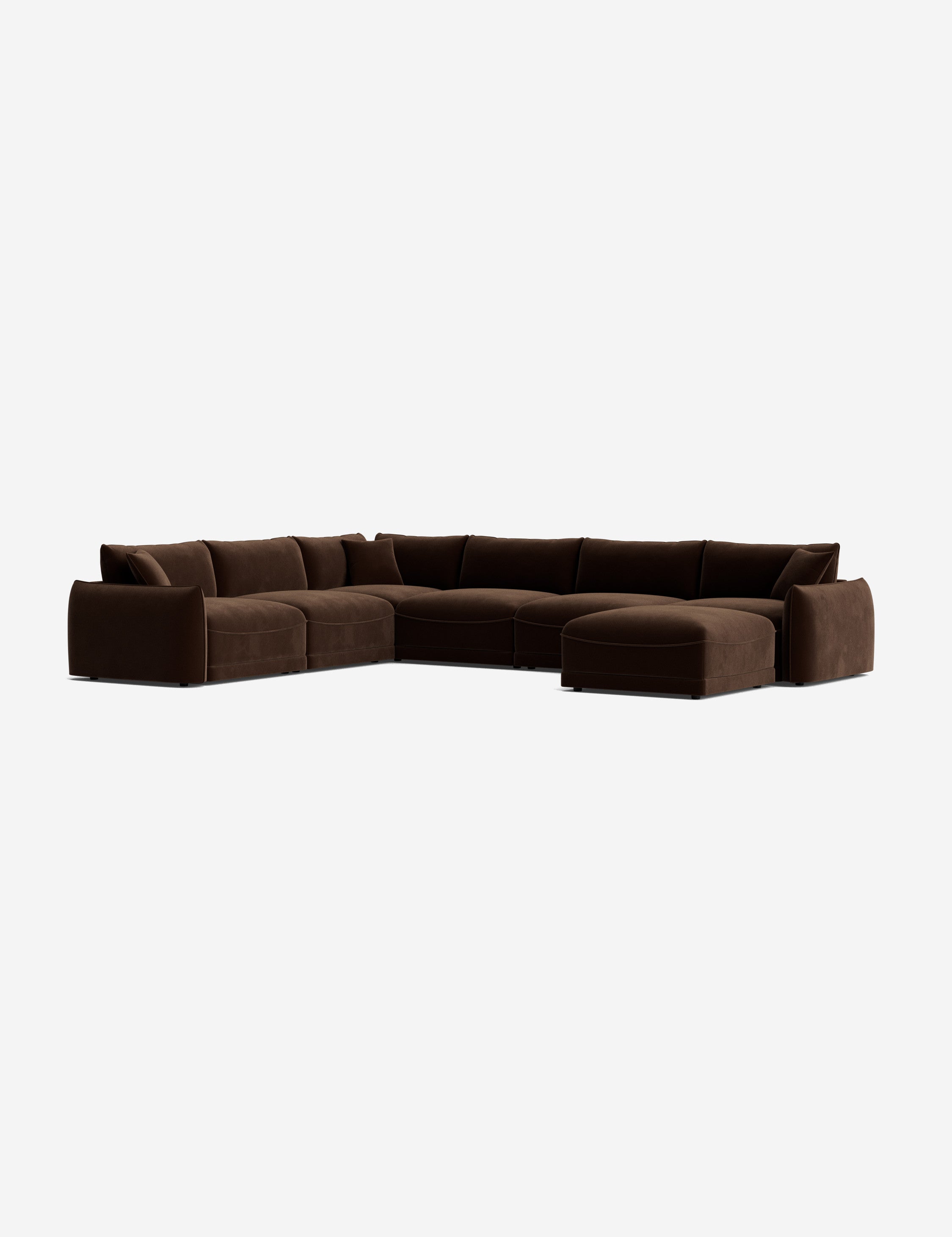 Lulu and Georgia Balmer Modular Corner Sectional Sofa With Ottoman - view 26