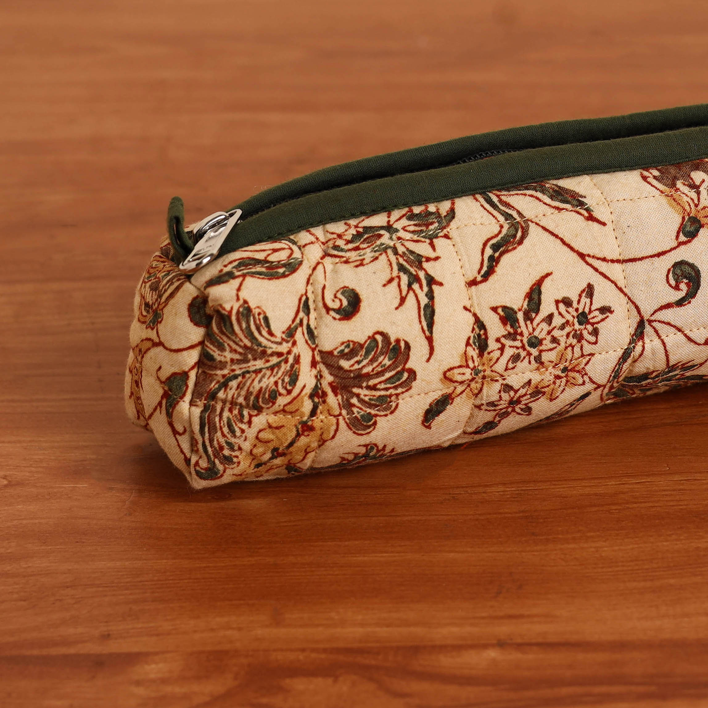 NOORI BAZAR Beige - Handmade Quilted Cotton Pencil Pouch 24 - view 2