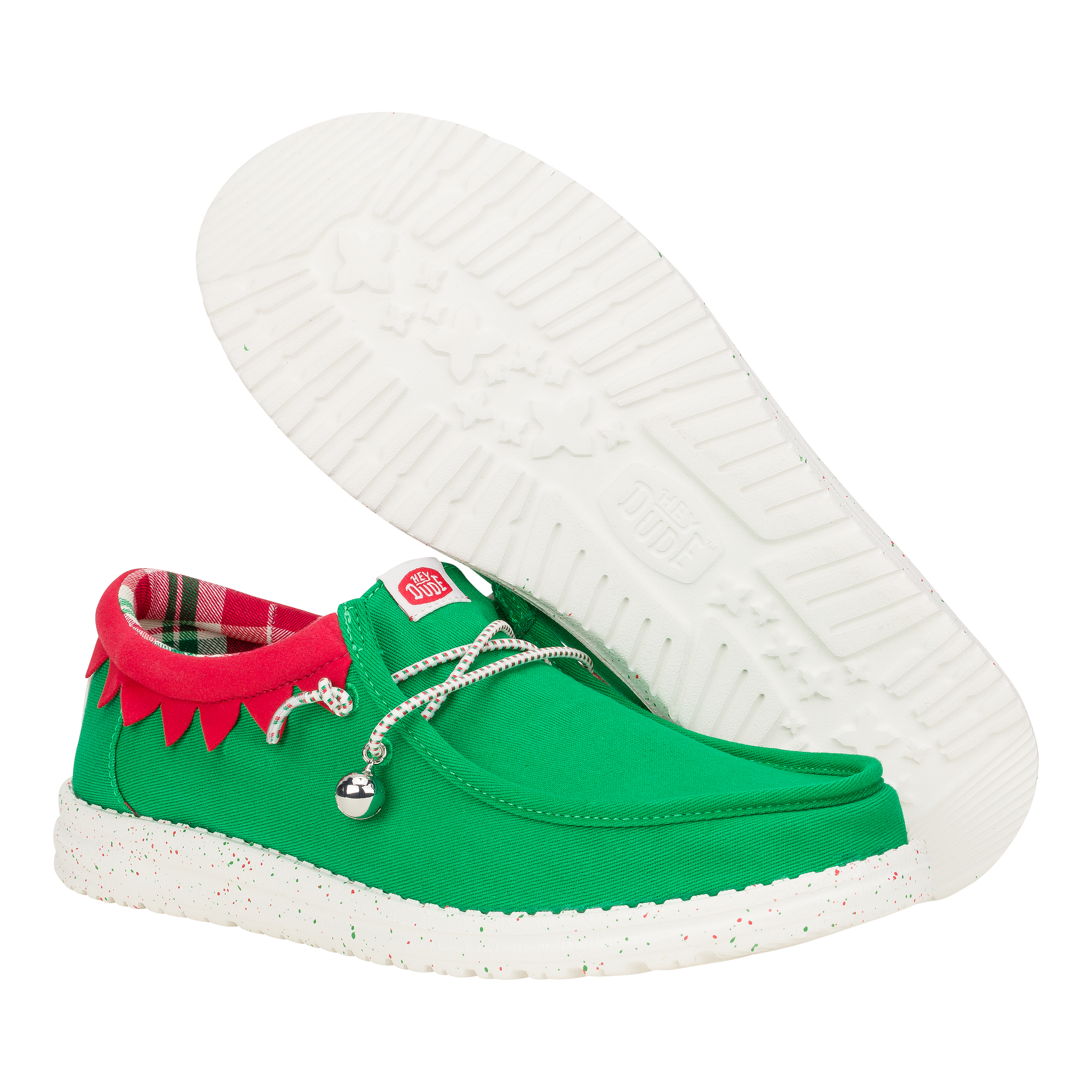 HEYDUDE shoes Wally Holiday Elf - Green/Red – Men's - view 3