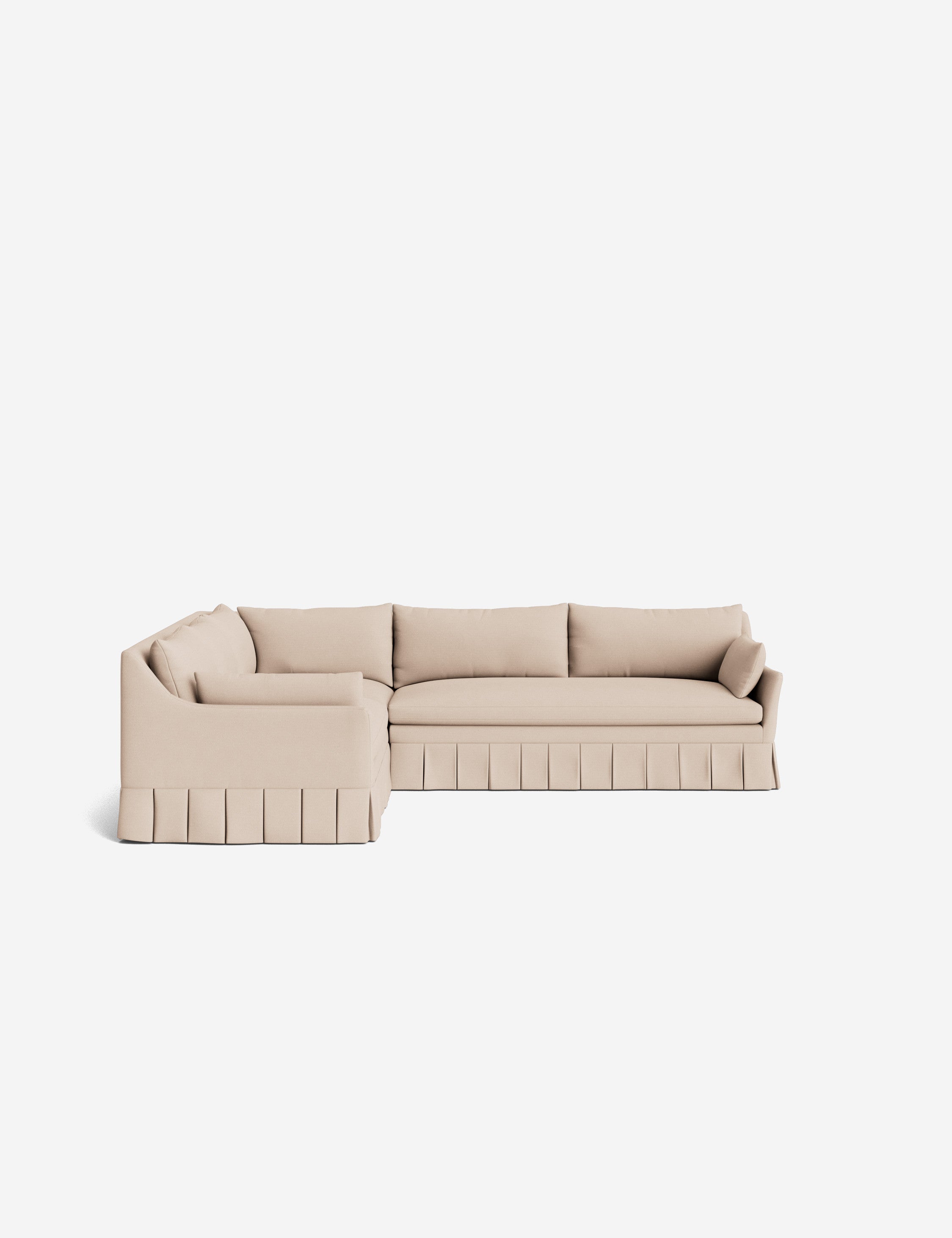 Lulu and Georgia Portola Luxe Depth Pleated Corner Sectional Sofa - view 89