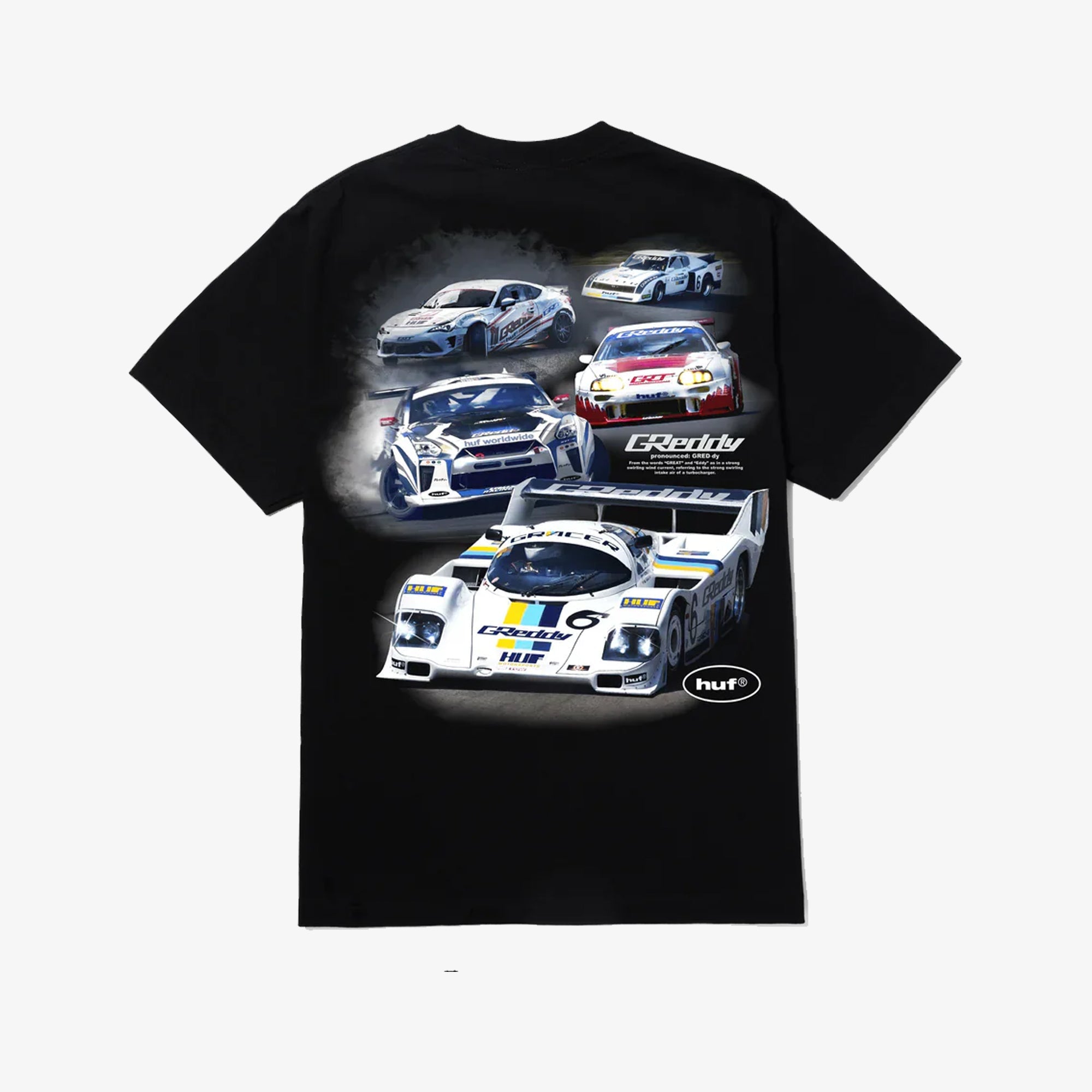 Huf | X Greddy T-shirt { Black - view 2