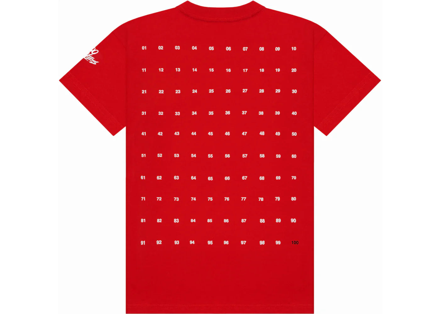 100 Thieves Numbers T-Shirt Red - view 2