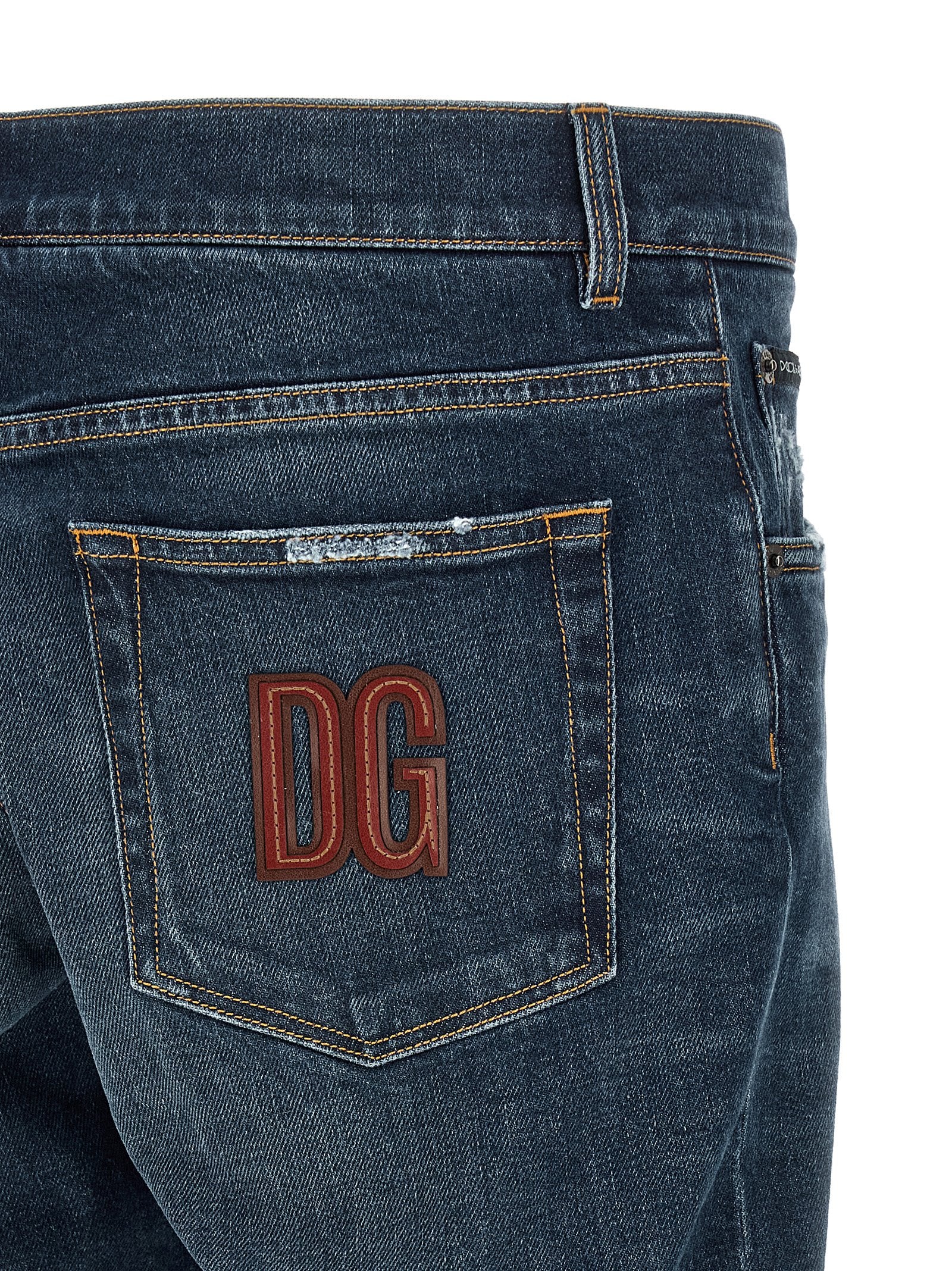 Dolce & Gabbana Logo Patch Jeans – 98% cotton, 2% elastane - view 4