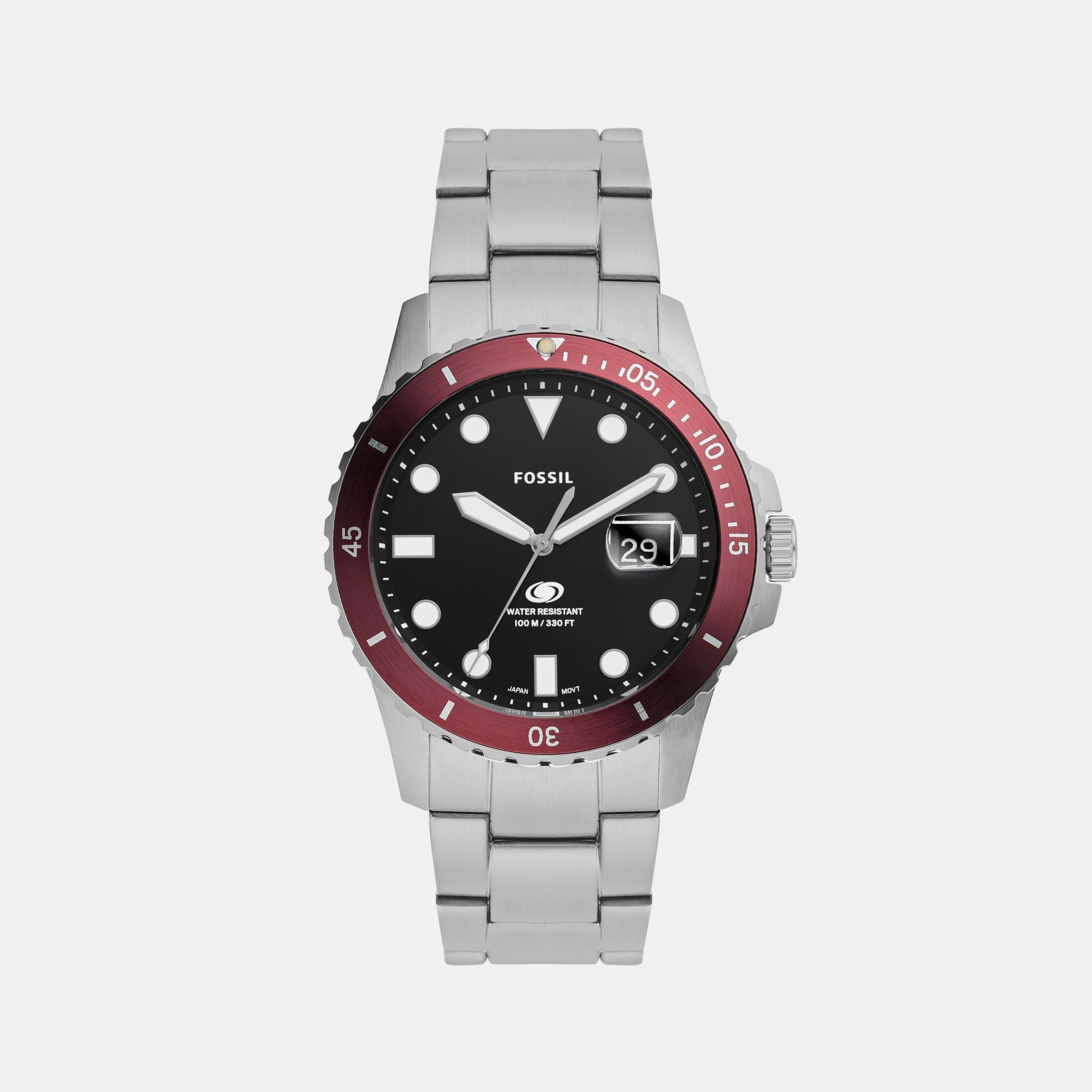 Fossil Blue Dive Men Quartz Black Dial Analog Stainless Steel Watch FS6013