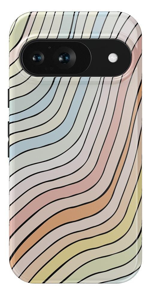 Casetry Ride The Wave | Pastel Rainbow Lined Google Pixel Case - view 15