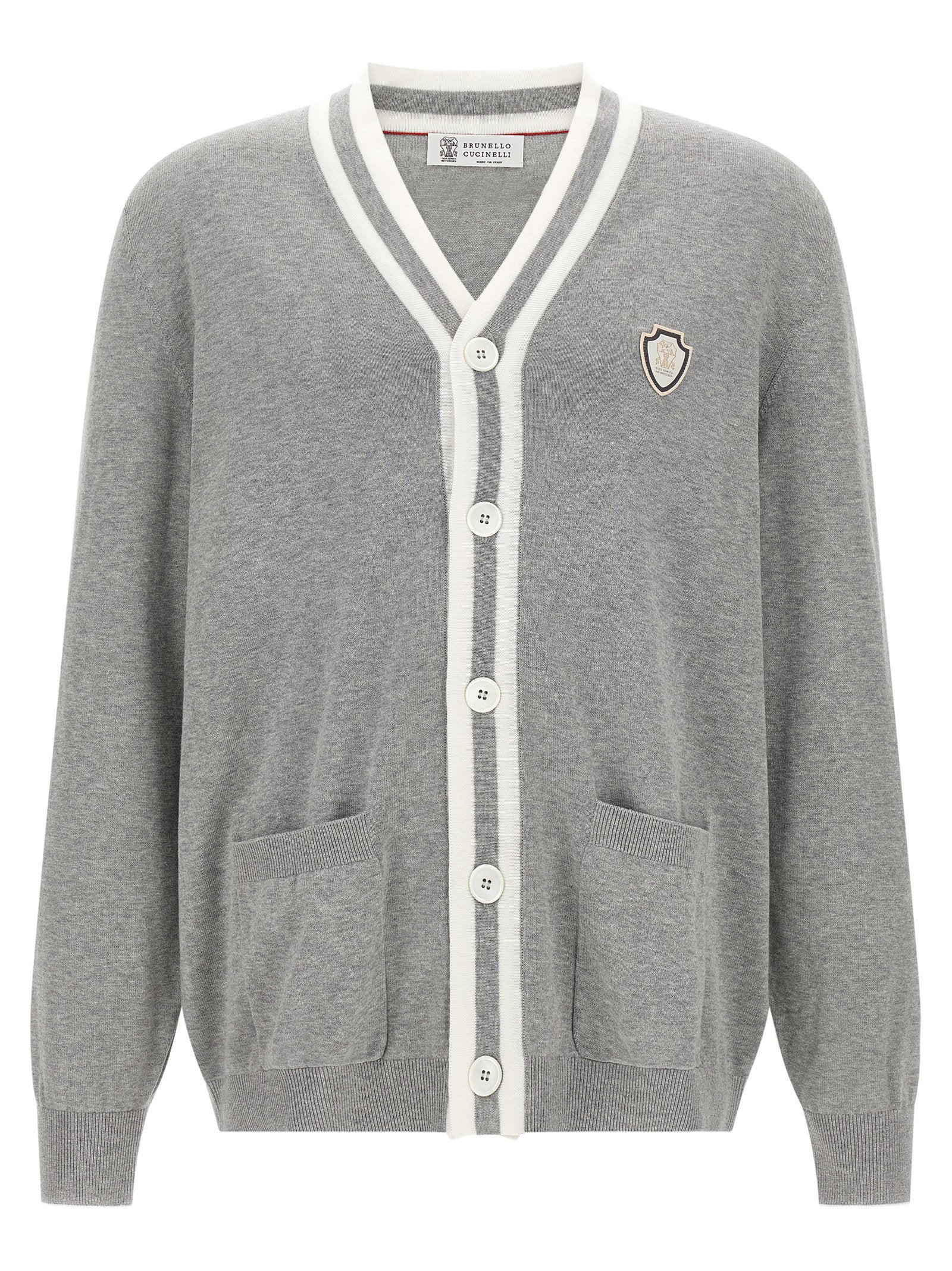 Brunello Cucinelli Heraldic Logo Cardigan – 100% cotton