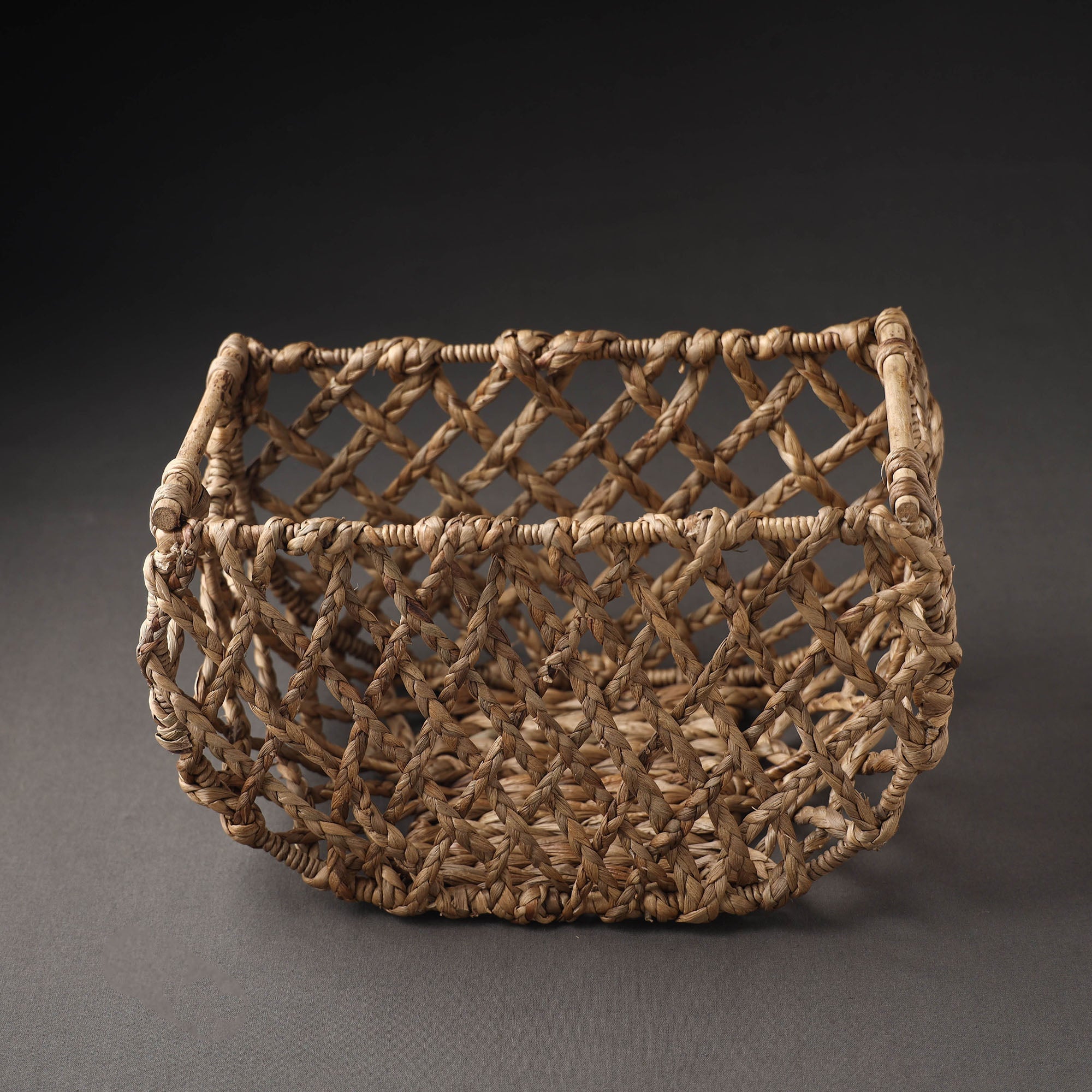 ASAMA Brown - Handcrafted Organic Water Hyacinth Posh Basket